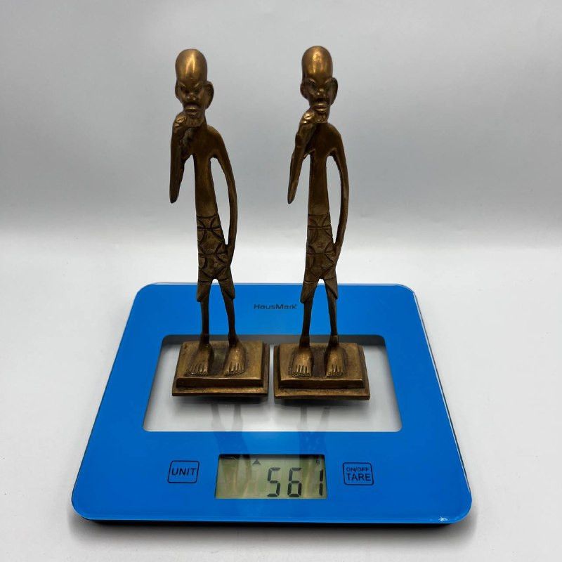 Vintage Vintage Bronze African Men Figurines Ethnic Tribal Art Size ONE SIZE - 8 Thumbnail