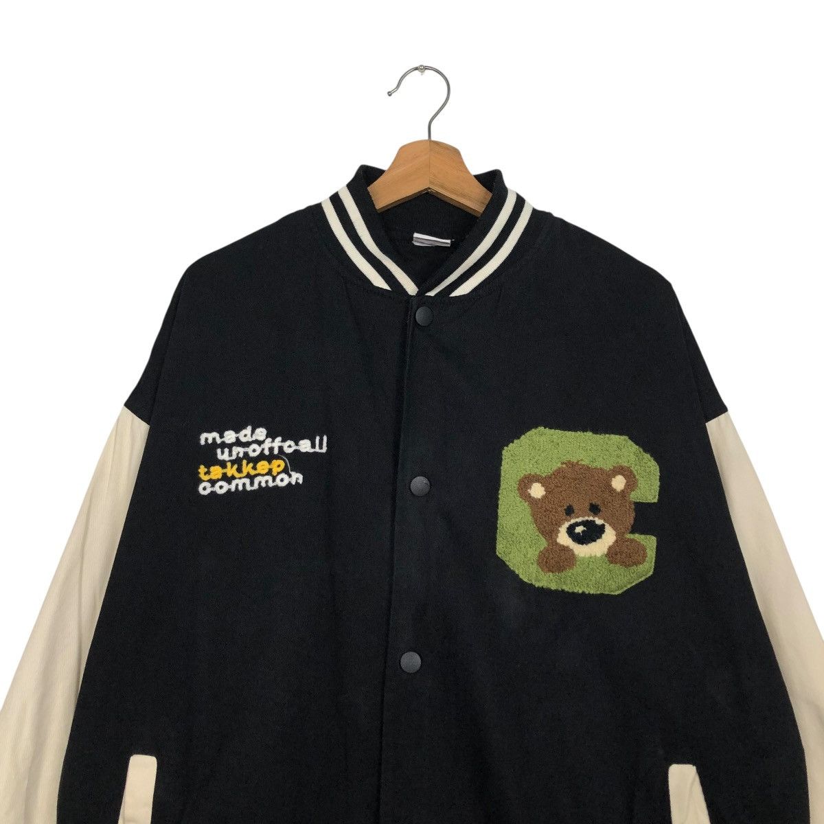Japanese Brand 🔥VINTAGE BOMBER JACKET VARSITY HOOK BIG LOGO DESIGN CARTOON Size US XL / EU 56 / 4 - 5 Thumbnail