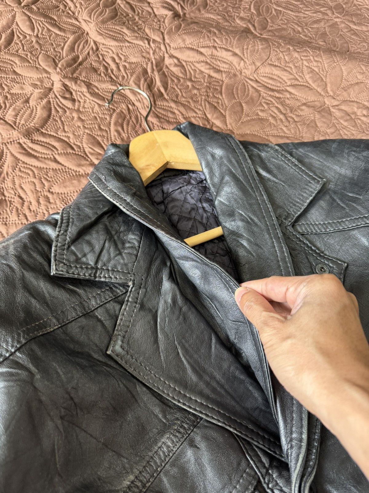 If Six Was Nine Vintage 90s MARPEL LEATHER DOUBLE COLLAR JACKET MOTORCYCLE Size US M / EU 48-50 / 2 - 7 Thumbnail