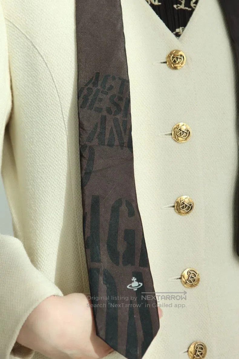 Vivienne Westwood Vivienne Westwood Jacquard Silk Tie. Size ONE SIZE - 4 Thumbnail
