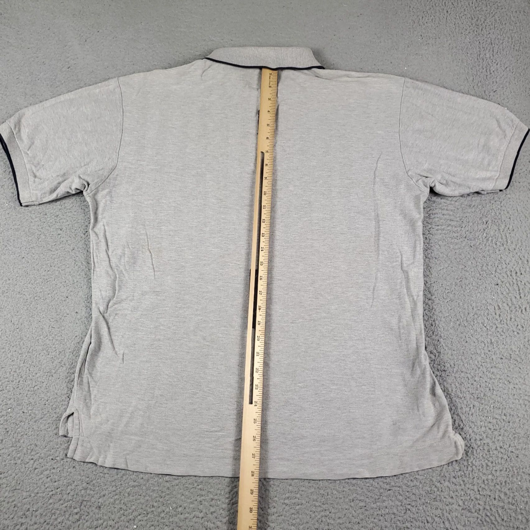 Nautica Nautica Polo Shirt Adult Large Gray Solid Short Sleeve Golf Mens Size US L / EU 52-54 / 3 - 5 Thumbnail