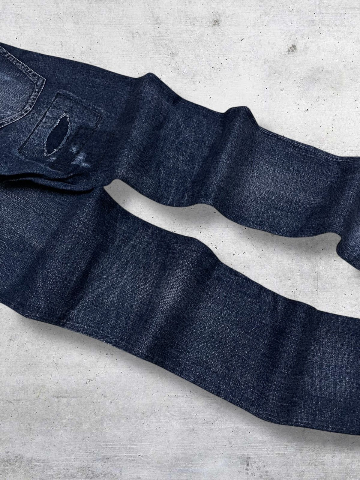 Kapital VINTAGE BIT BLUE 90S JAPAN DESIGNER DISTRESSED RIPPED JEANS Size US 29 - 12 Thumbnail