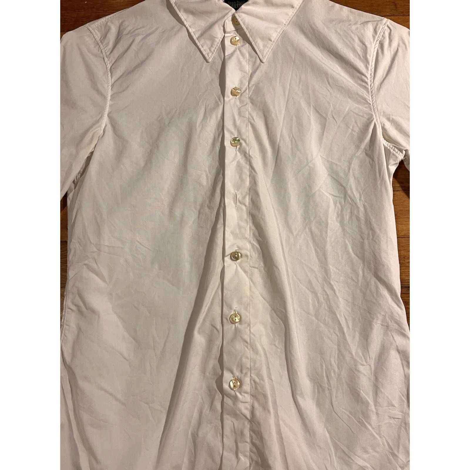 Jean Paul Gaultier VINTAGE Jean Paul Gaultier Femme Shirt Women’s 6 White Gauze 90s Size M / US 6-8 / IT 42-44 - 4 Thumbnail