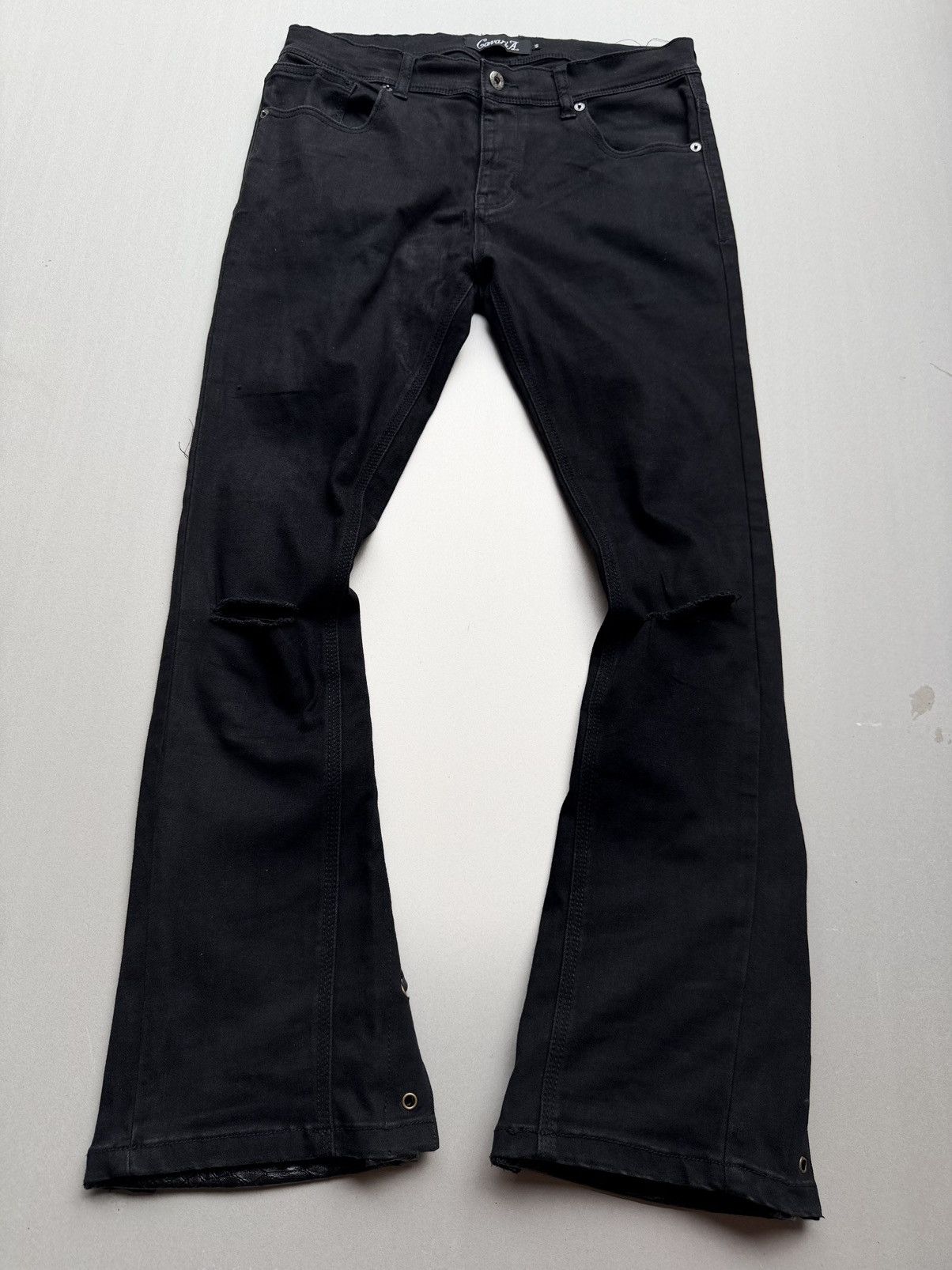 Japanese Brand Cavaria lace-up flare jeans Size US 27 - 1 Thumbnail