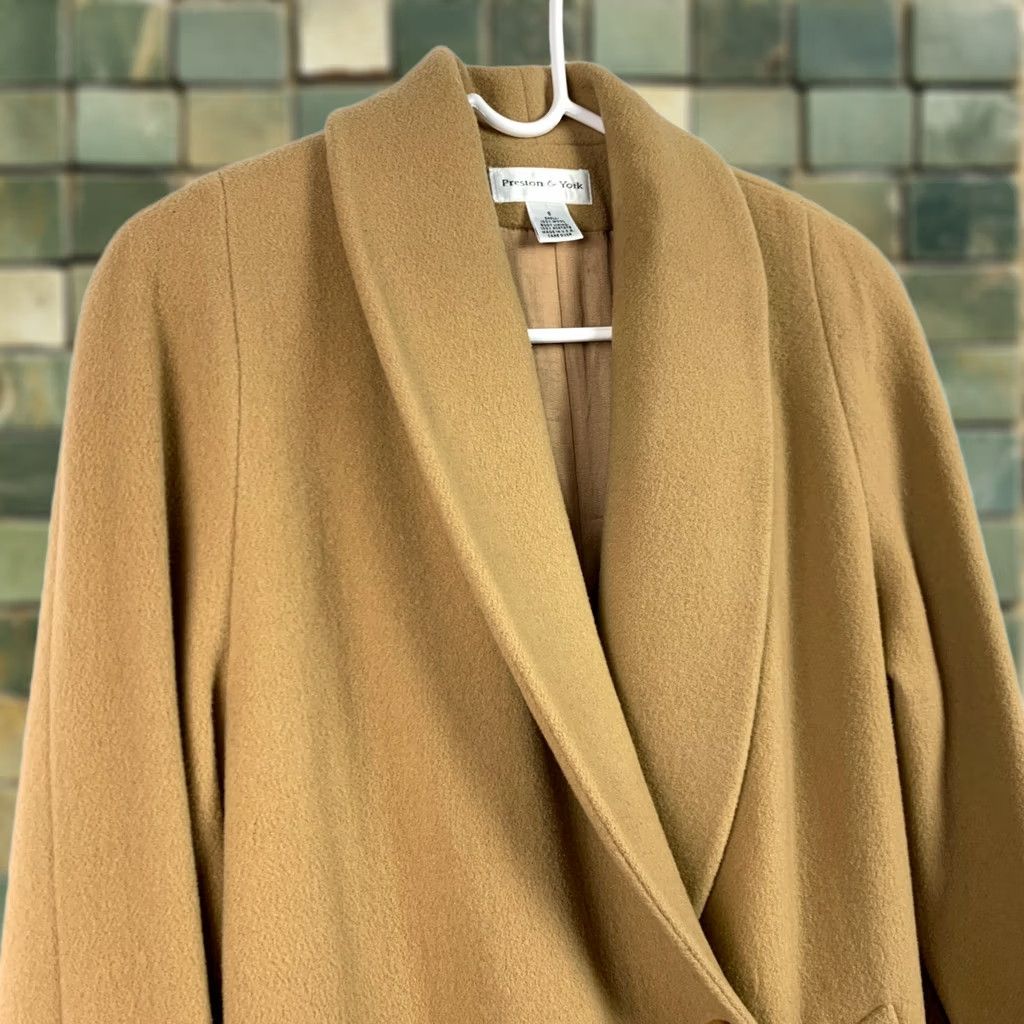 Preston & York Preston & York Brown Wool Double Breasted Long Coat Womens 8 Overcoat Lined Wool FAQ 8 Womens Brown Coat Size M / US 6-8 / IT 42-44 - 1 Thumbnail