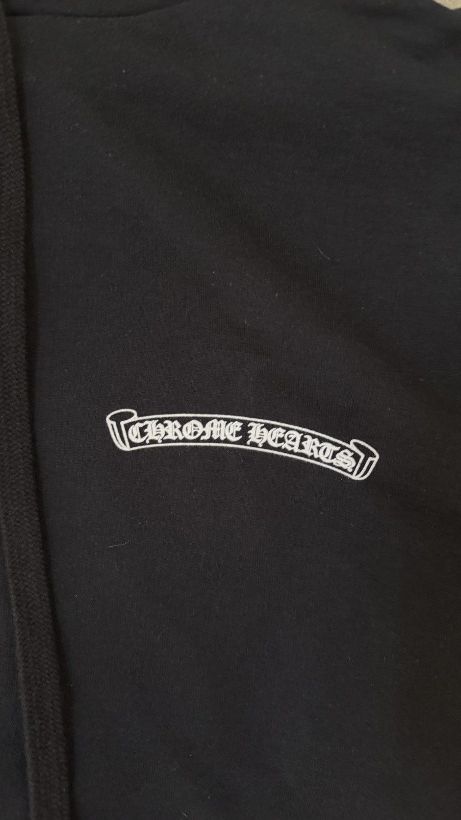 Chrome Hearts Chrome Heart Scroll Logo Hoodie Black Size US M / EU 48-50 / 2 - 3 Thumbnail