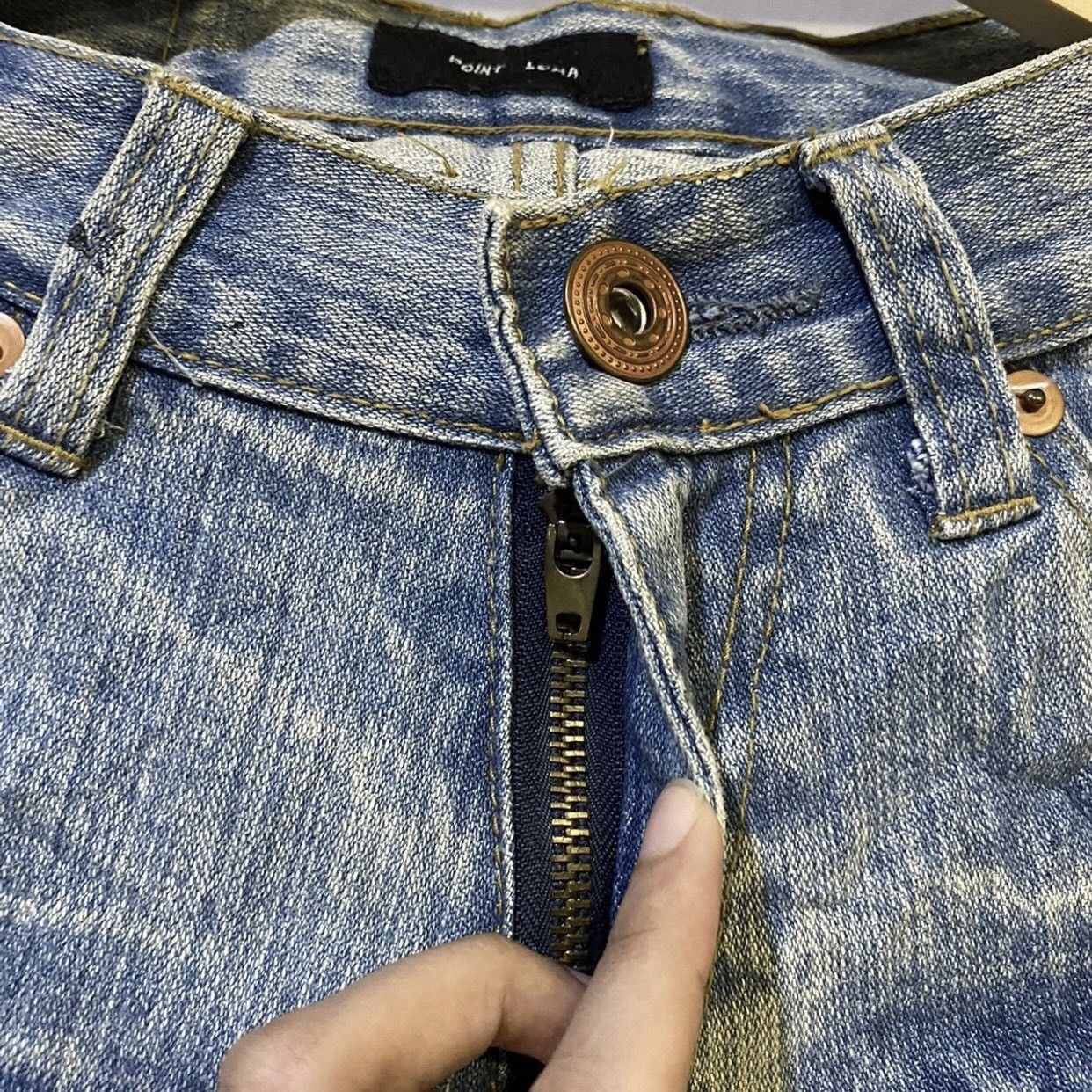 Hysteric Glamour Point Loma Rising About Pollution Faded Wash Jeans Size US 31 - 6 Thumbnail