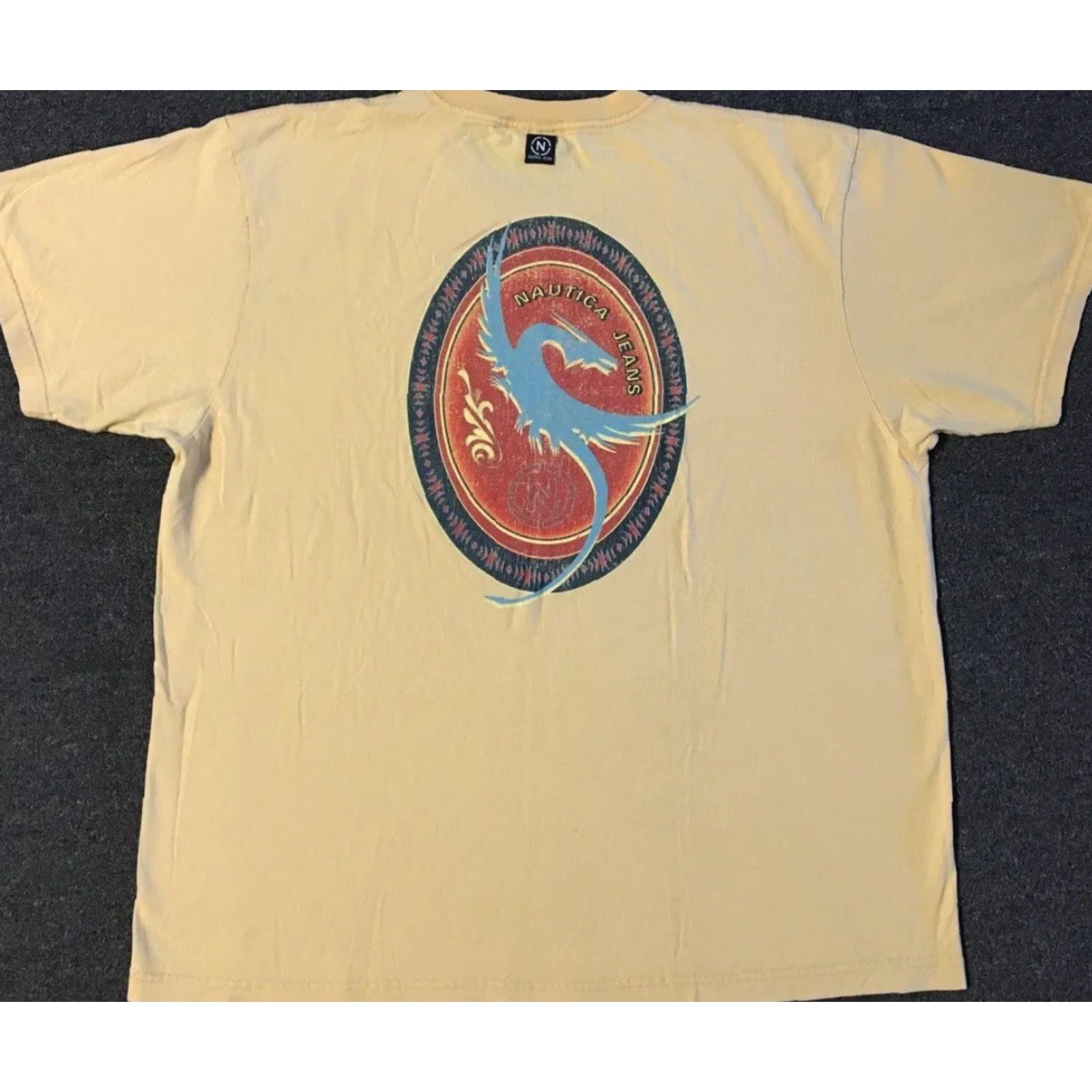JNCO VINTAGE Nautica Dragon Flame Faded Shirt L Yellow 90s Grunge Punk Skate Motorcycle Biker Rock 80s Y2K Jnco Distressed Size US L / EU 52-54 / 3 - 2 Thumbnail