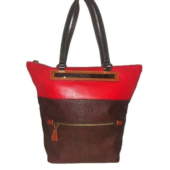 Etro ETRO Milano Limited Edition Red Leather and Coated Paisley C Size ONE SIZE - 1 Thumbnail