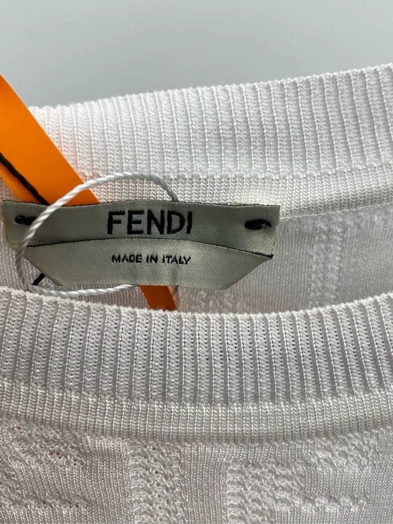 Fendi Fendi White dark pattern full print logo Size XS / US 0-2 / IT 36-38 - 3 Thumbnail