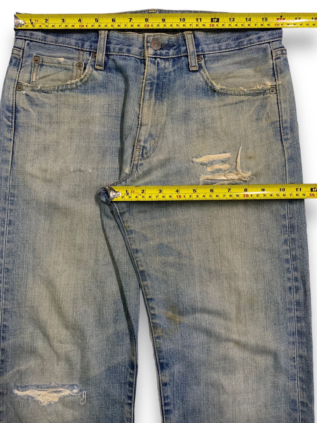 Jun Takahashi Vintage Uniqlo S003 Baggy Dirt Mud Washed Distressed Jeans Size US 32 / EU 48 - 16 Thumbnail