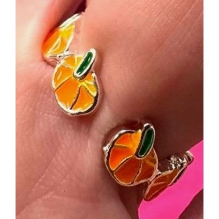 Handmade Pumpkin Ring New Orange Silver Adjustable Thanksgiving Autum Size ONE SIZE - 8 Thumbnail