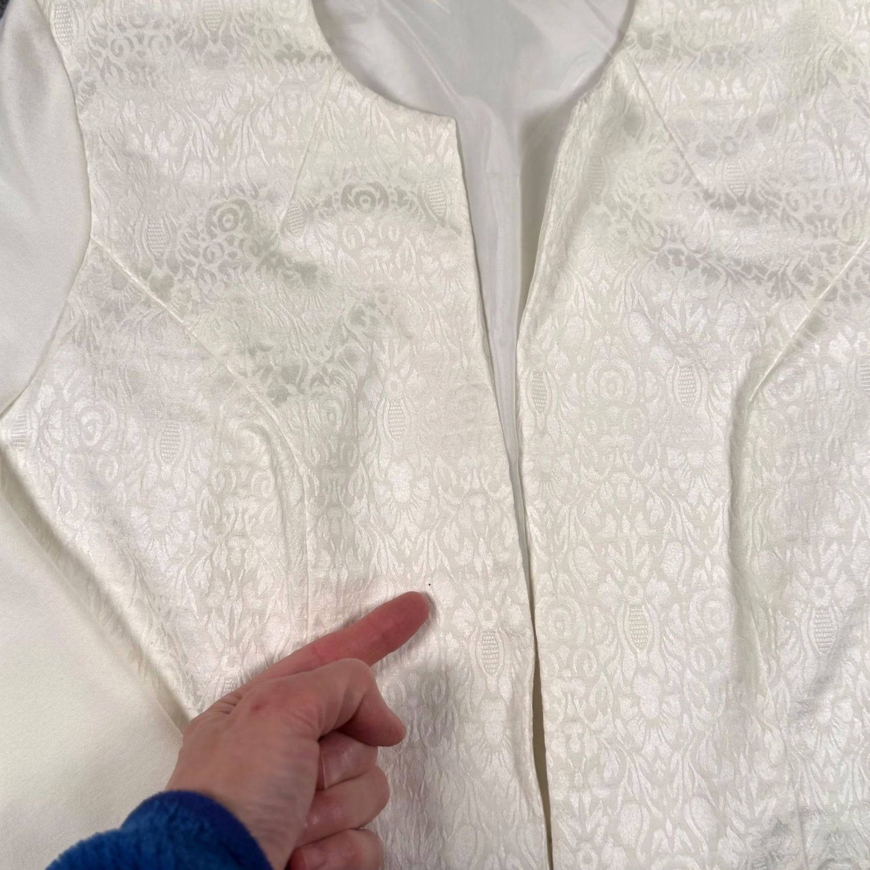 Vintage Robbi Nikki Lg Jaquard Textured Peplum Blazer Jacket Elegant Glam Formal Wedding Womens Size L / US 10 / IT 46 - 5 Thumbnail