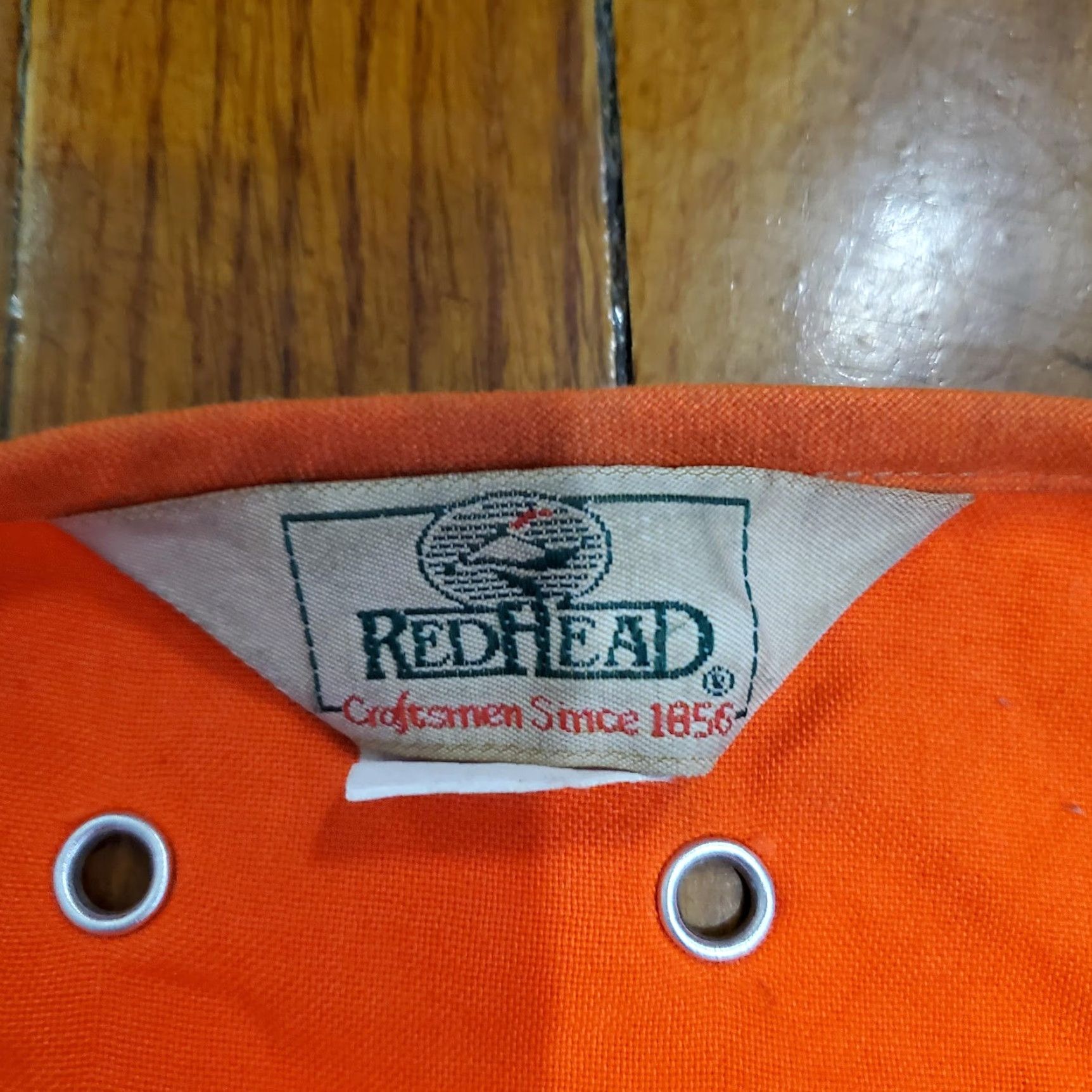 Vintage VINTAGE RedHead Vest Mens L Orange Canvas Blaze Hunting Quilted Made USA 80s Size 42R - 6 Thumbnail