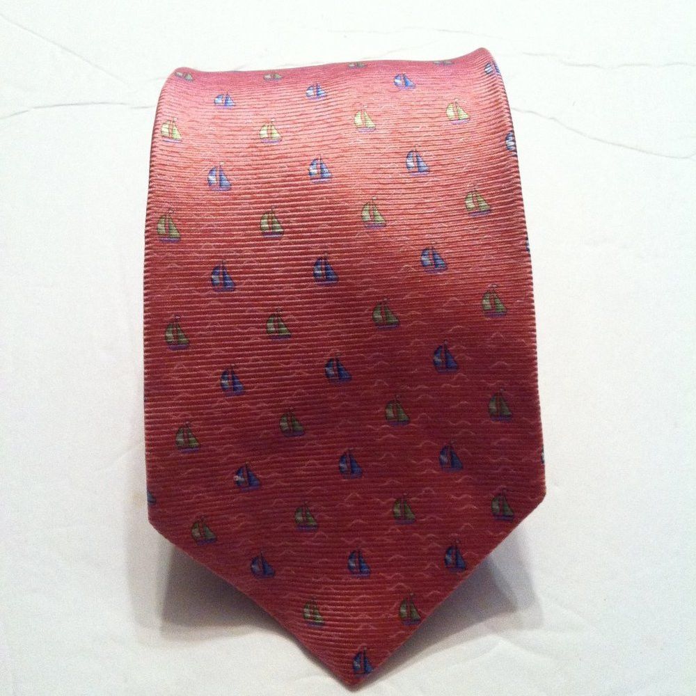 Tommy Hilfiger TOMMY HILFIGER MEN'S PINK SILK TIE WIDTH: 3 3/4" Size ONE SIZE - 1 Thumbnail