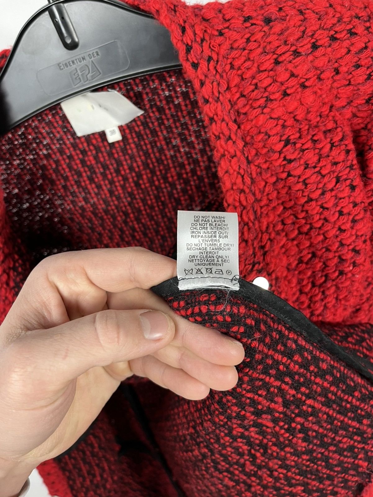 Iro IRO Red Knit Jacket Womens Size 38 Textured Wool Blend Size S / US 4 / IT 40 - 12 Thumbnail