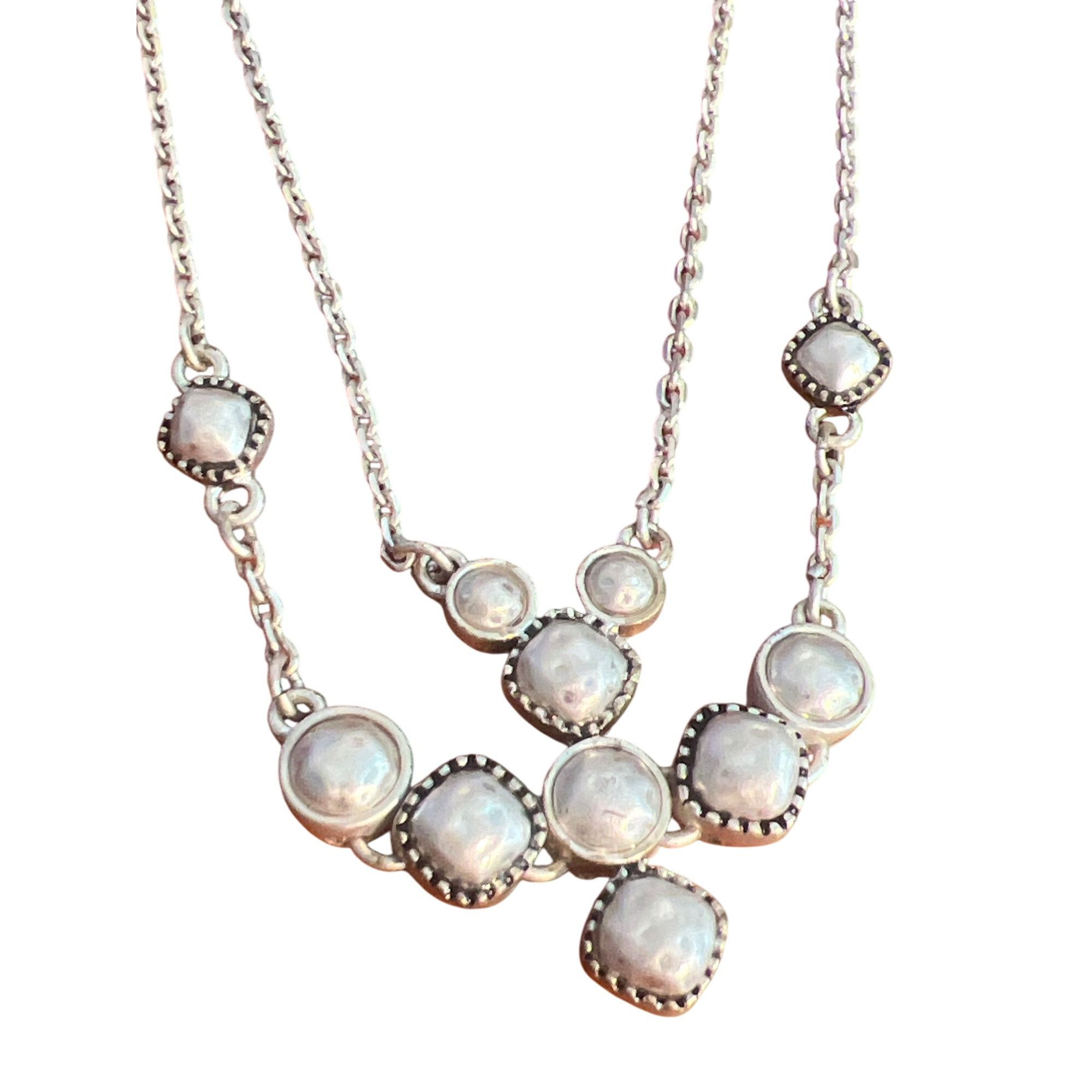 Nine West Nina West Vintage America Double Chain Silver Tone Necklace Size ONE SIZE - 2 Thumbnail