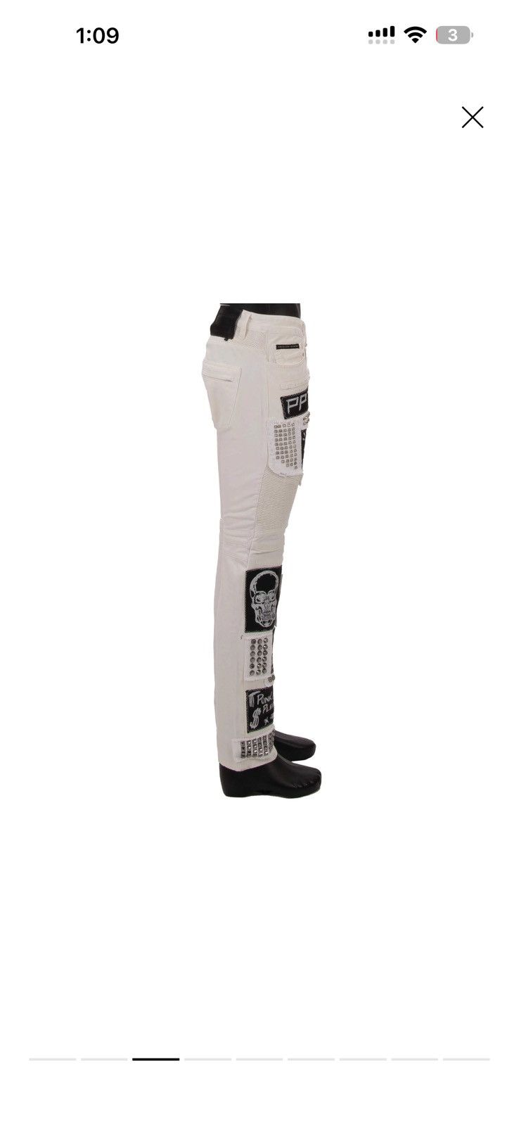 Philipp Plein Philipp Plein Denim “Ghetto Blaster” Studded Size US 32 / EU 48 - 3 Thumbnail