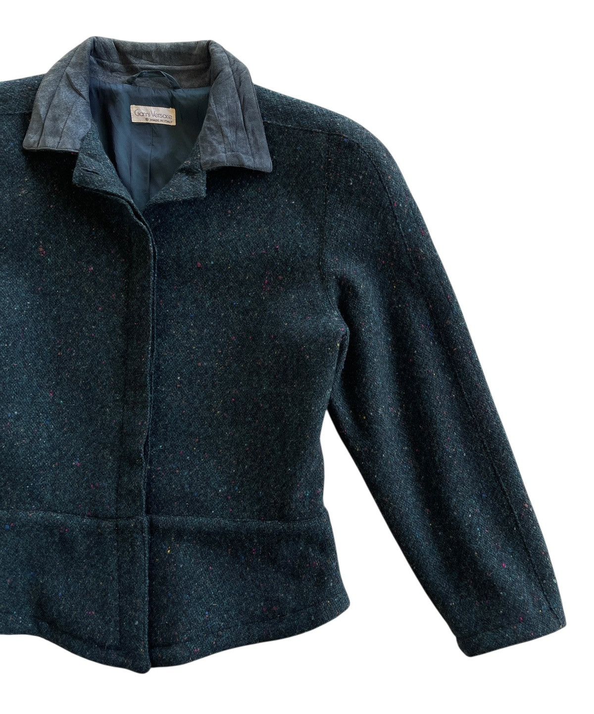 Versace Vintage 70s Gianni Versace Cropped Lana Wool Jacket Size S / US 4 / IT 40 - 5 Thumbnail