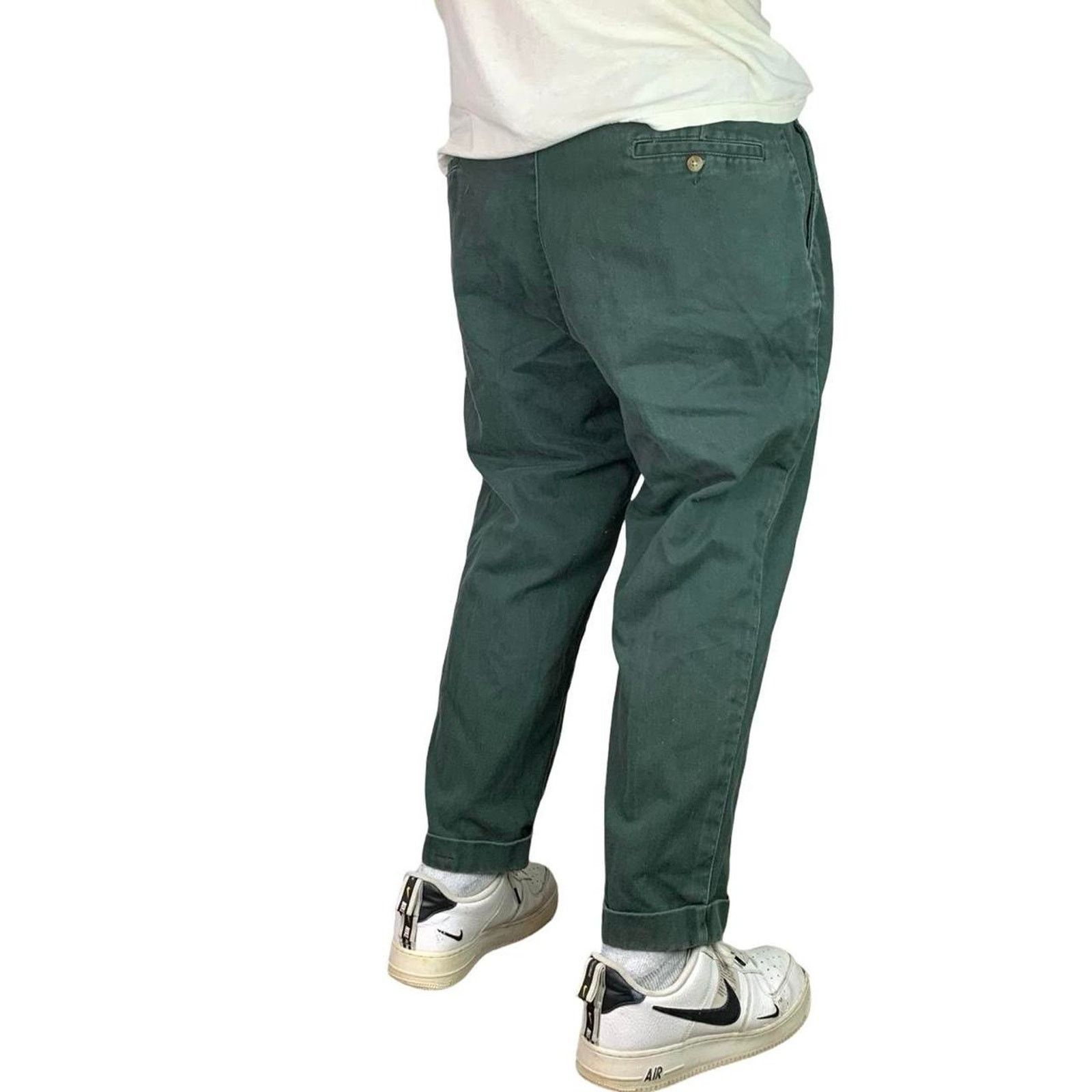 Japanese Brand × Vintage Vintage 90s Green Faded Chino Pants Size US 41 - 2 Thumbnail