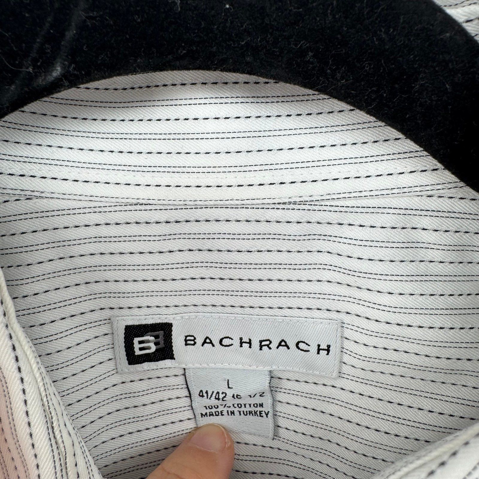 Bachrach Bachrach Dress Shirt Mens Large Striped Long Sleeve Size US L / EU 52-54 / 3 - 3 Thumbnail