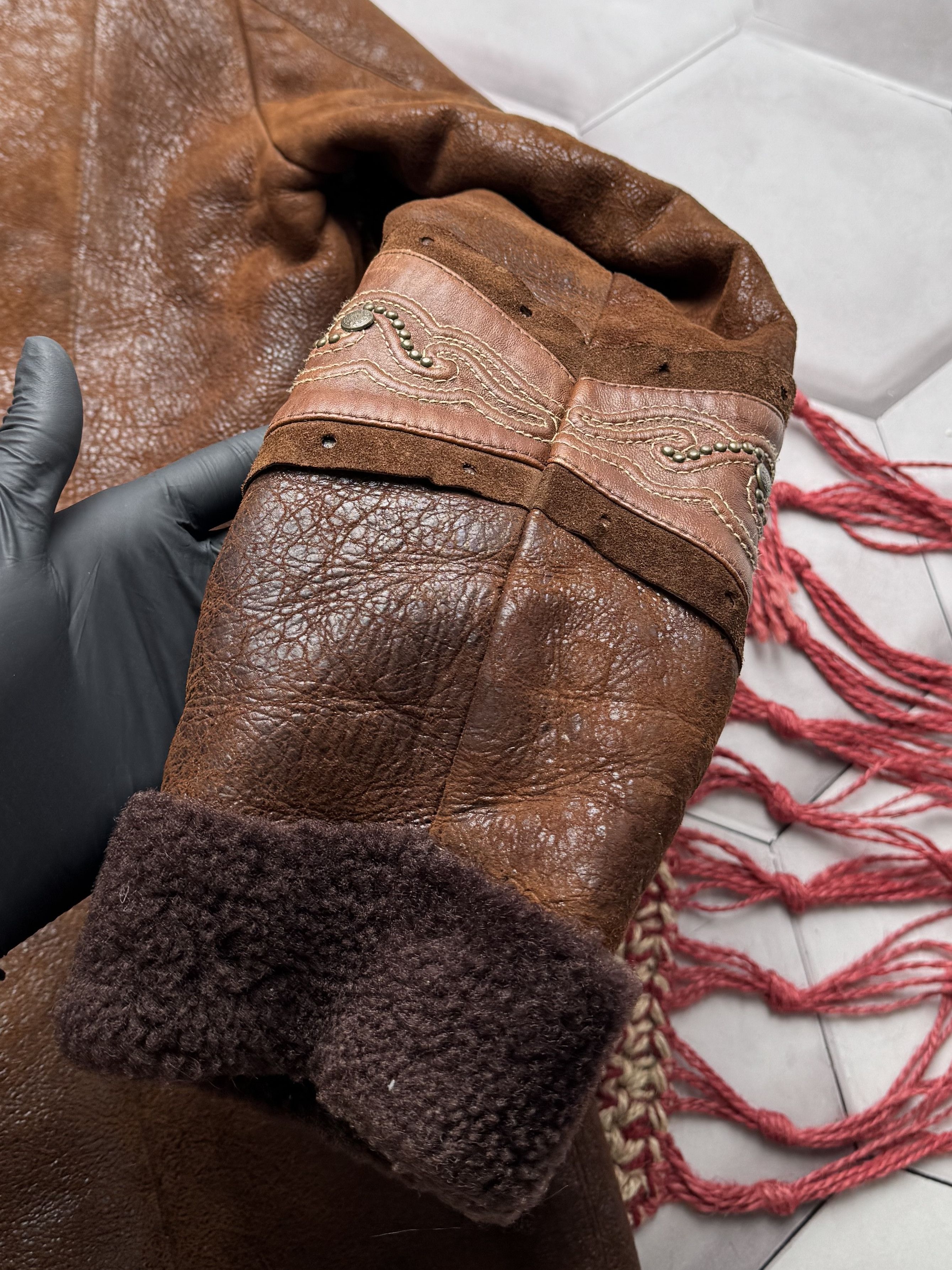 Vintage Vintage Real Sheepskin Coat With Real Fur Details(E4) Size S / US 4 / IT 40 - 11 Thumbnail