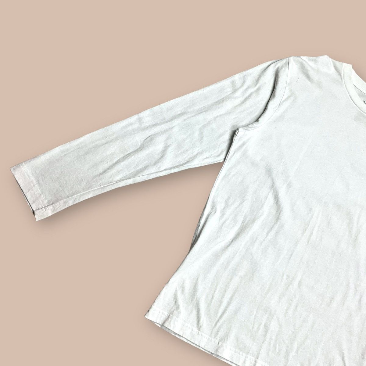Muji Muji White Long Sleeve Tees Size US M / EU 48-50 / 2 - 6 Thumbnail