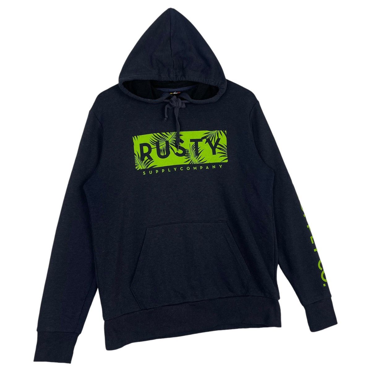 Rusty × Vintage Vintage Rusty Hoodie Navy Blue Pullover Jumper Size L Size US L / EU 52-54 / 3 - 3 Thumbnail