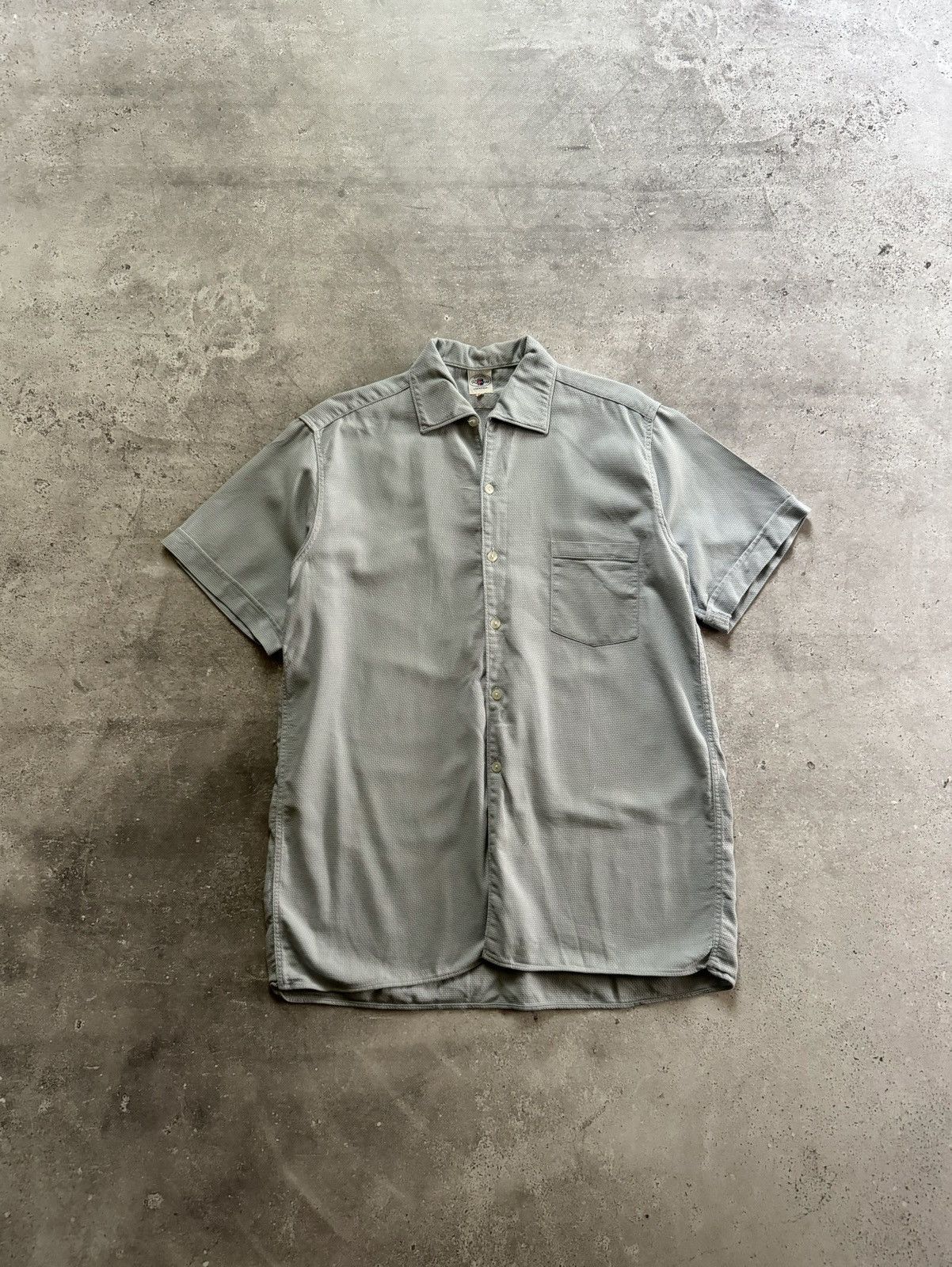Le Laboureur × Vetra × Vintage ≈1950s Vintage French Workwear Sanfor Waffle Blue Shirt Size US M / EU 48-50 / 2 - 2 Thumbnail