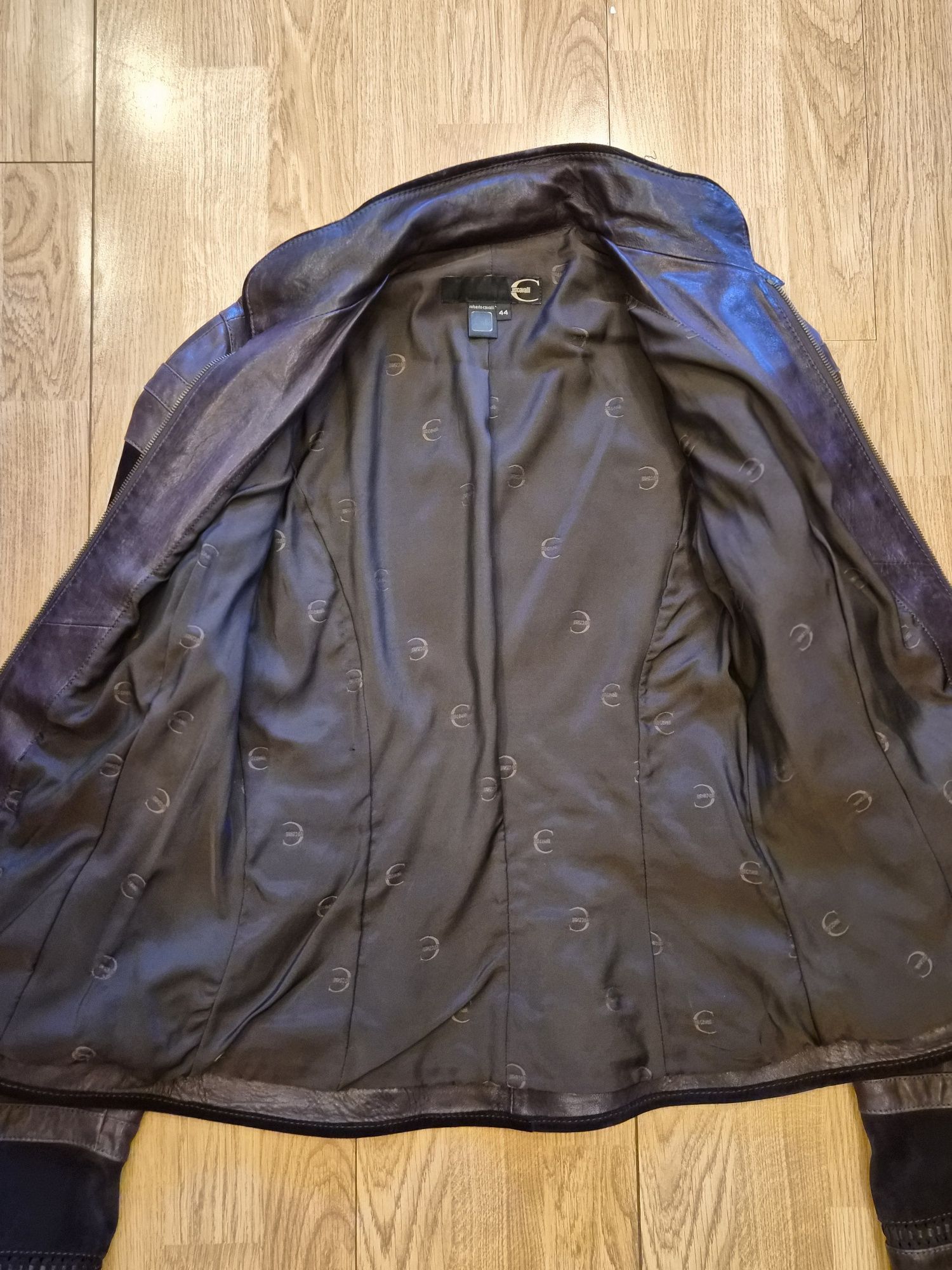 Roberto Cavalli Roberti Cavalli Leather Jacket Burgundy plum Size M / US 6-8 / IT 42-44 - 4 Thumbnail