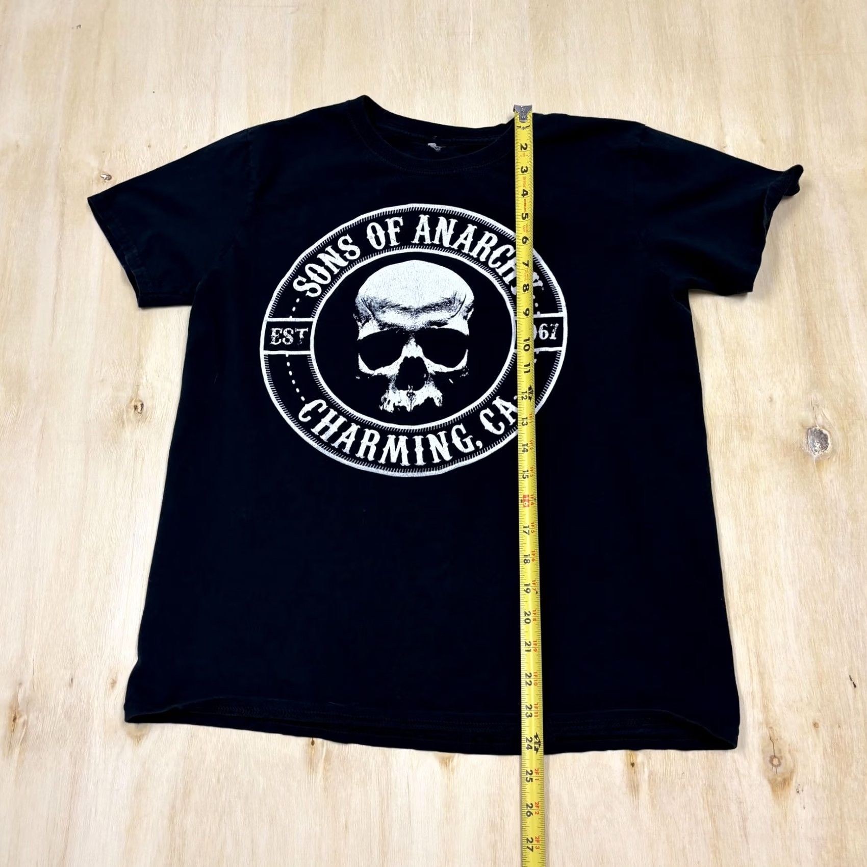 Vintage Sons Of Anarchy Shirt Mens Small Black Skull Biker TV Tee T-Shirt Size US S / EU 44-46 / 1 - 2 Thumbnail