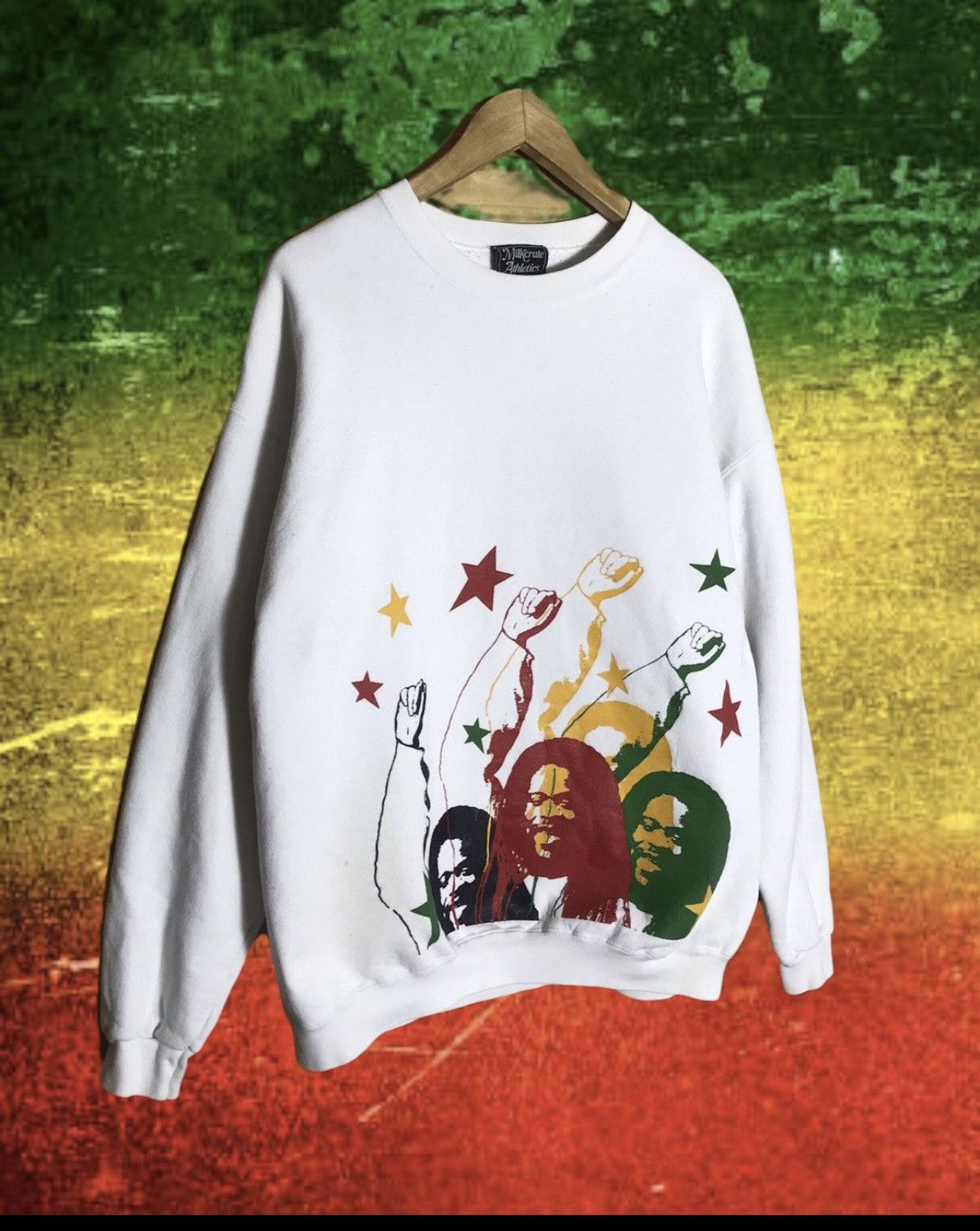 Milkcrate Athletics Rare Vintage Milkcrate Athletic NYC Rasta sweatshirt Size US L / EU 52-54 / 3 - 1 Thumbnail