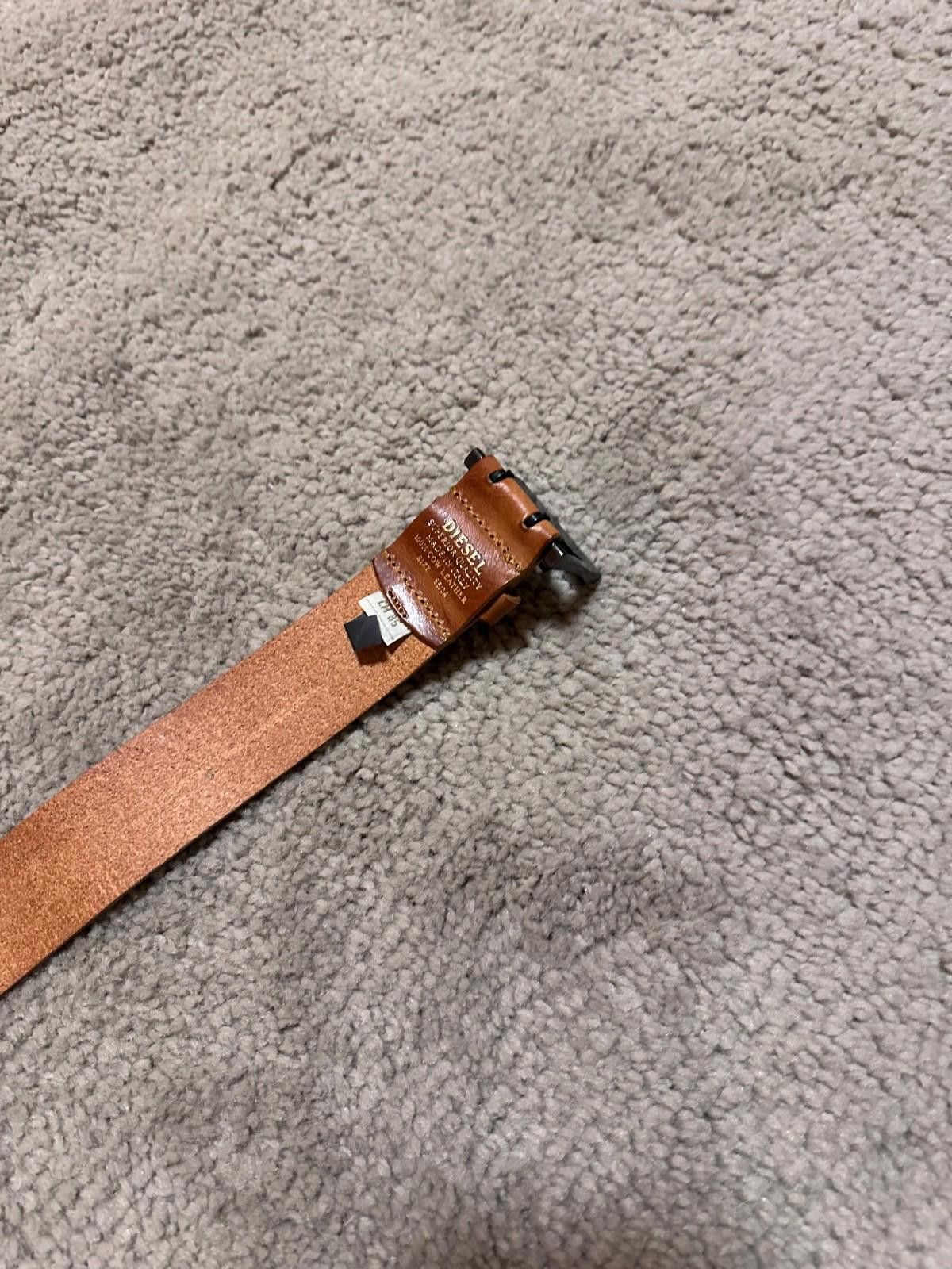 Diesel Diesel Leather Belt Brown Sz 85 Size ONE SIZE - 8 Thumbnail