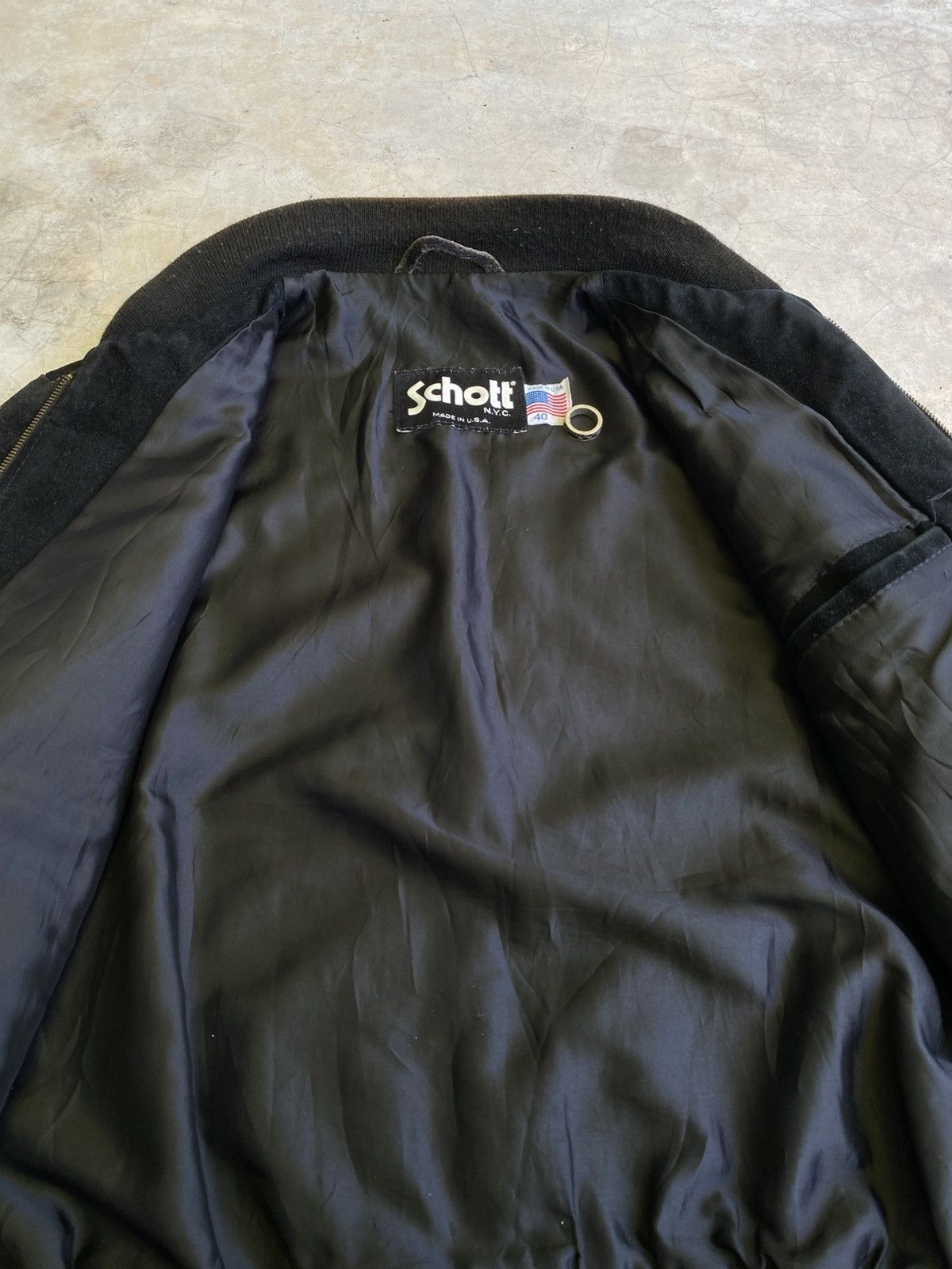 Schott Vintage SCHOTT NYC Suede Leather Bomber Jacket 🇺🇸 Size US M / EU 48-50 / 2 - 10 Thumbnail