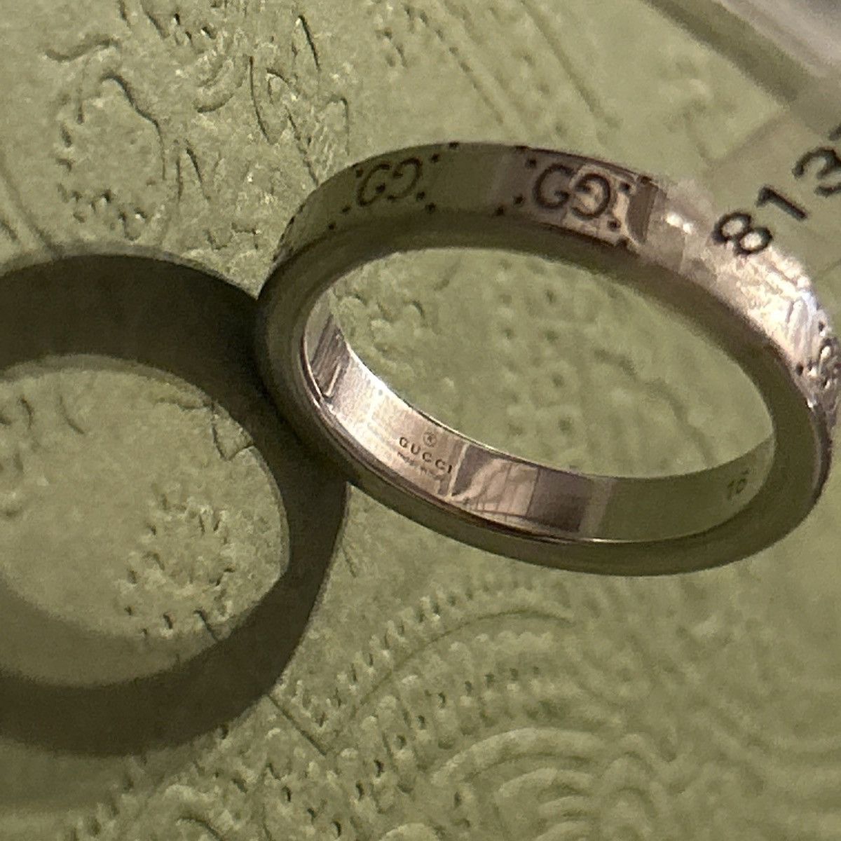 Gucci Gucci Signature GG Logo Ring AG 925 814712 Size ONE SIZE - 4 Thumbnail