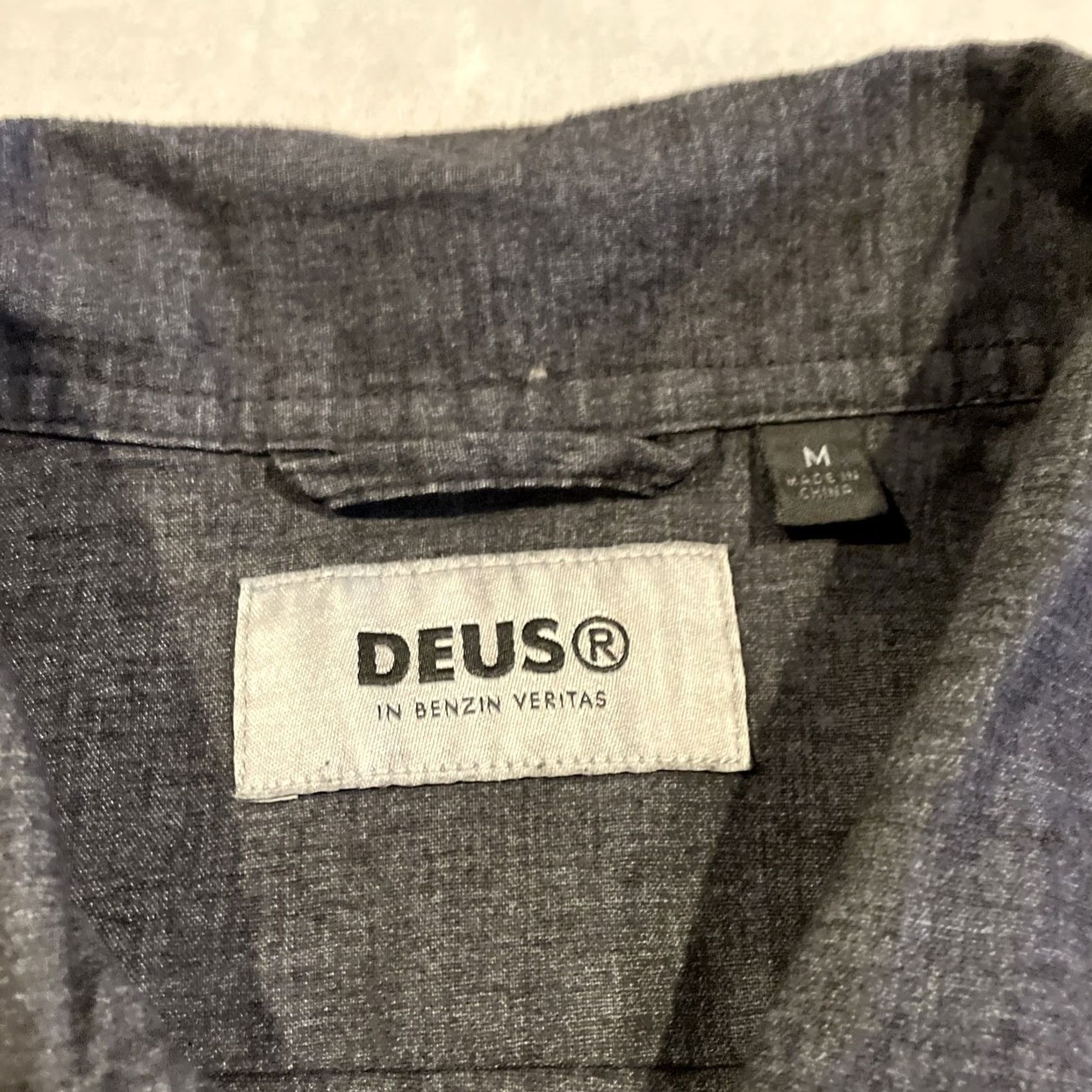 Deus Ex Machina Deus ex Machina Shirt Button-Up Short Sleeve Casual Collar Spread Floral Gray Cotton Medium Men Regular S Size US S / EU 44-46 / 1 - 3 Thumbnail