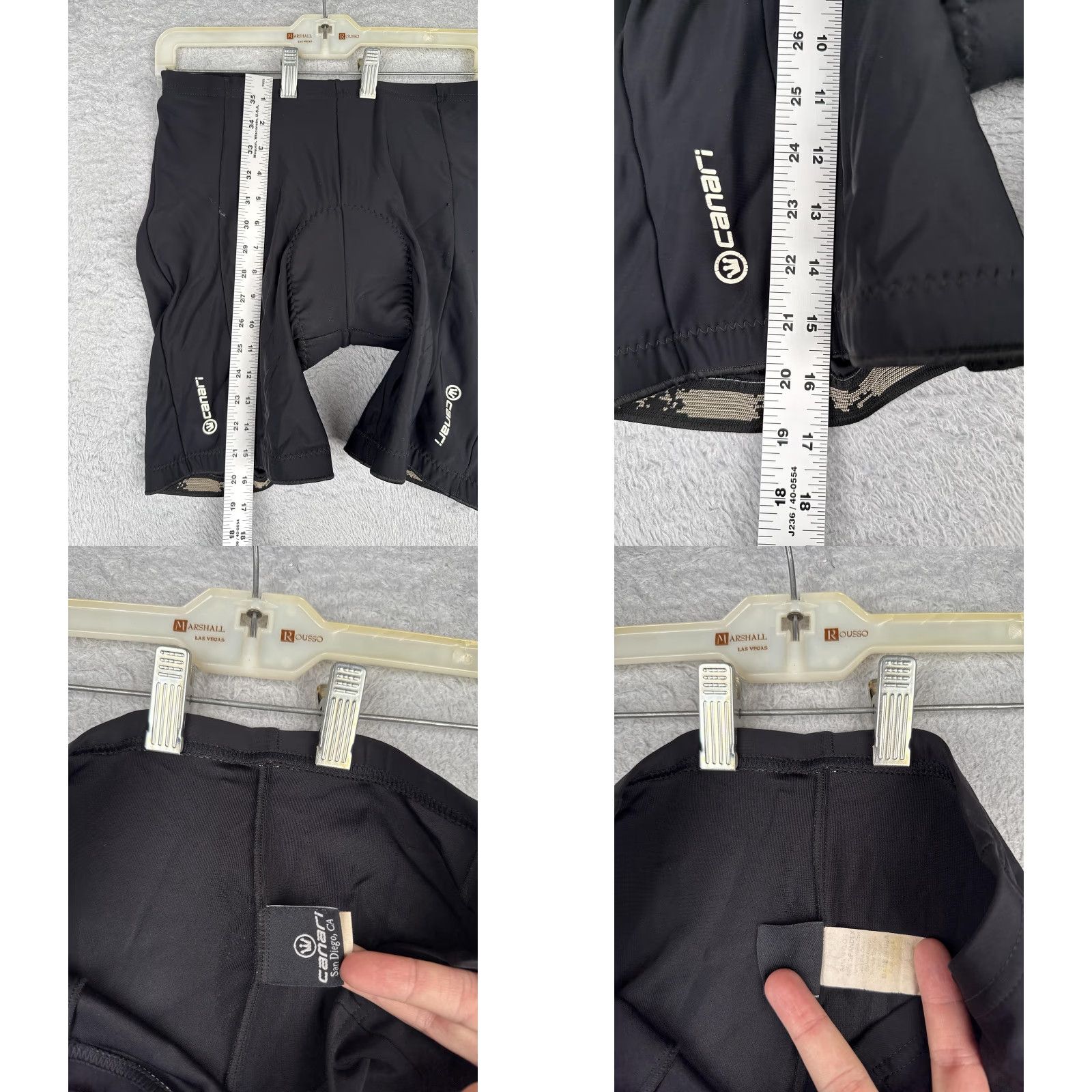 Vintage VINTAGE Canari Cycling Shorts Mens Large Black Padded Chamois Bike Compression Grippers Size US 33 - 8 Thumbnail