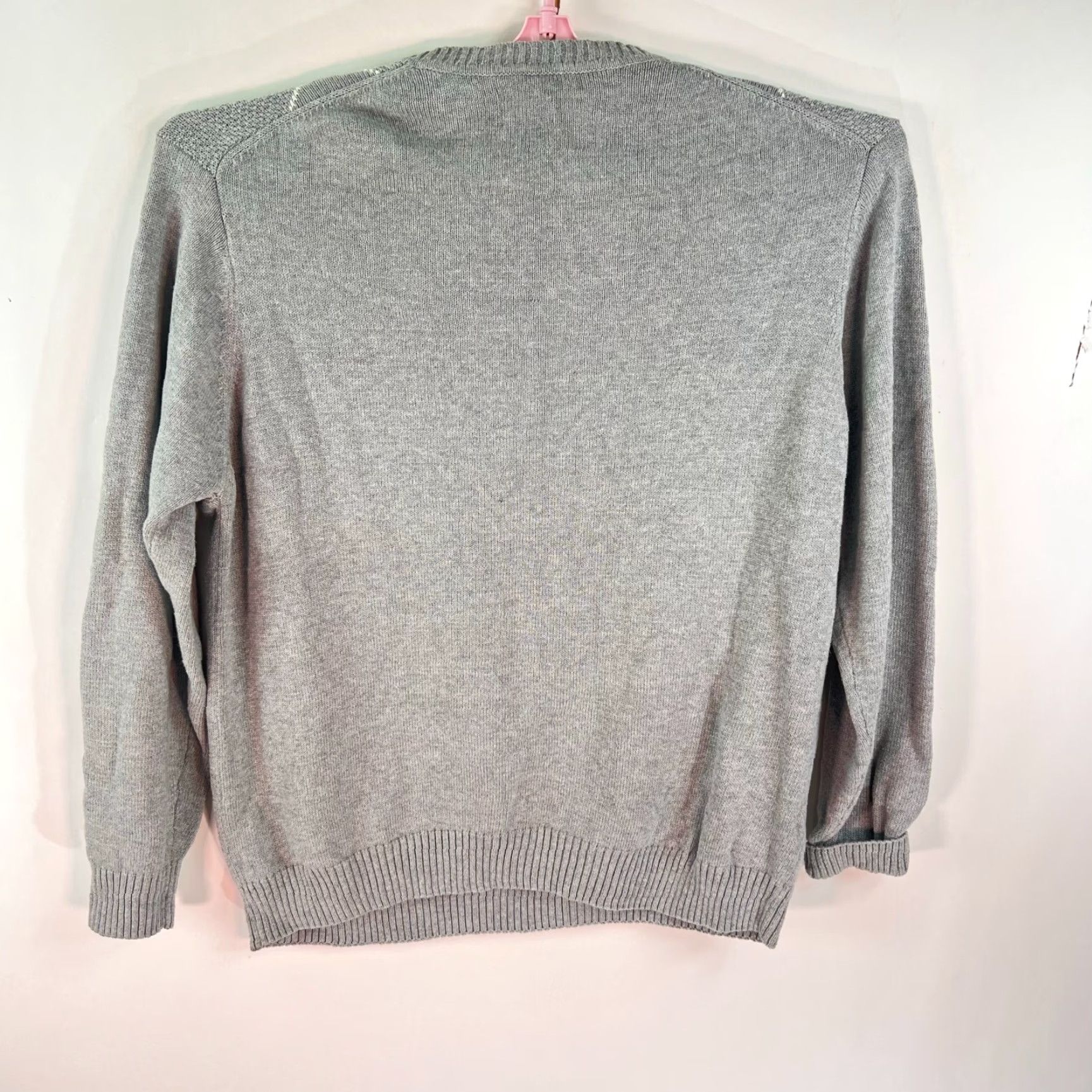 Haggar Haggar Geometric Sweater Men XXL Gray Cotton Long Sleeve Pullover 90s Size US XXL / EU 58 / 5 - 7 Thumbnail