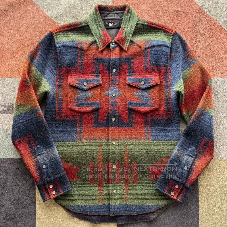 RRL Ralph Lauren RRL Ralph Lauren Southwest style shirt sweater Size US M / EU 48-50 / 2 - 1 Thumbnail