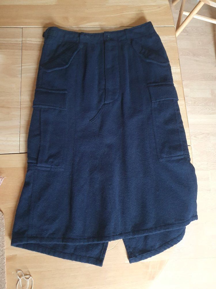 Comme des Garcons × Junya Watanabe Junya Watanabe Navy Wool Cargo Skirt Size 27" / US 4 / IT 40 - 1 Thumbnail