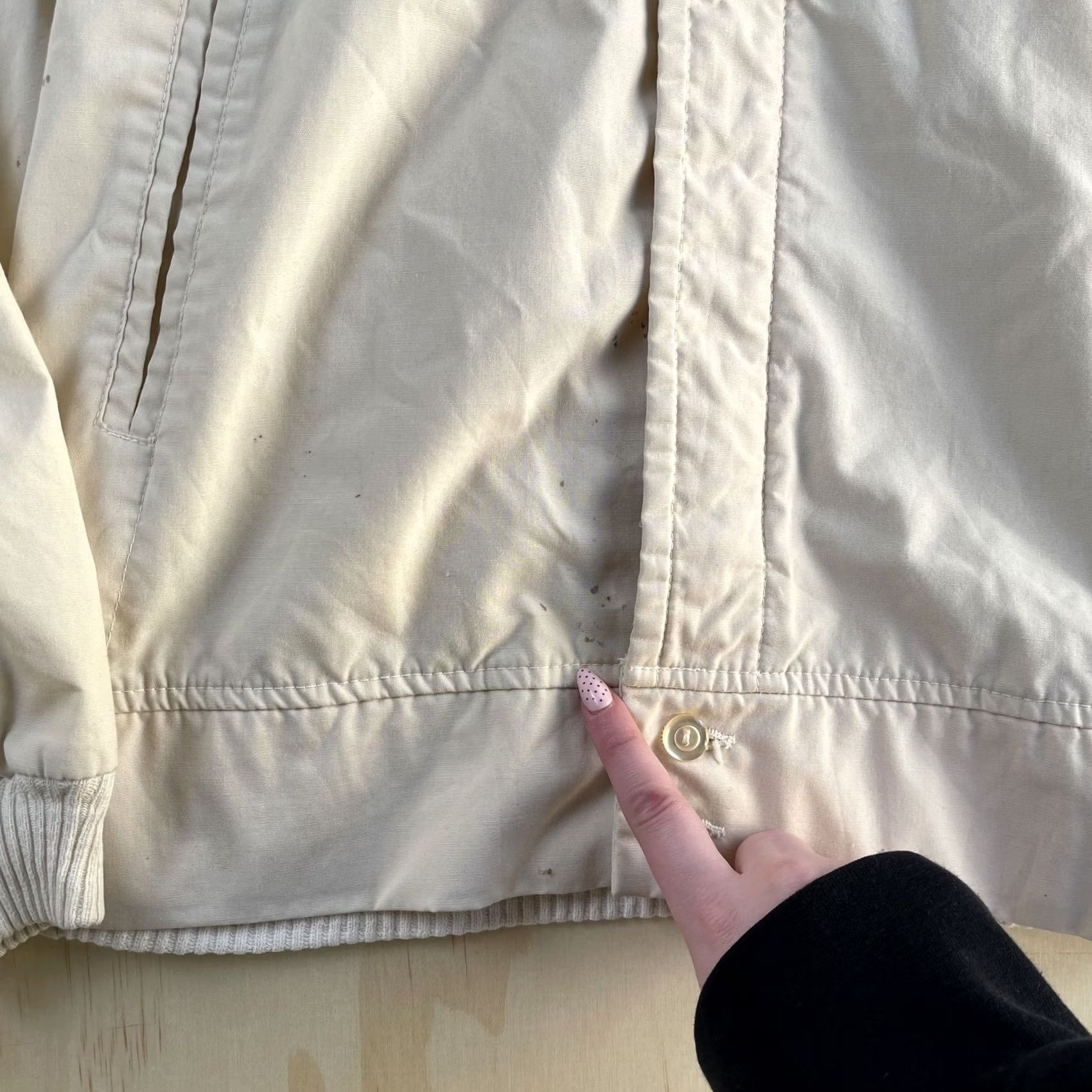 Vintage VINTAGE Montgomery Ward Jacket Mens XL Beige Cotton Bomber Zip Lined Short Size US 36 / EU 52 - 7 Thumbnail