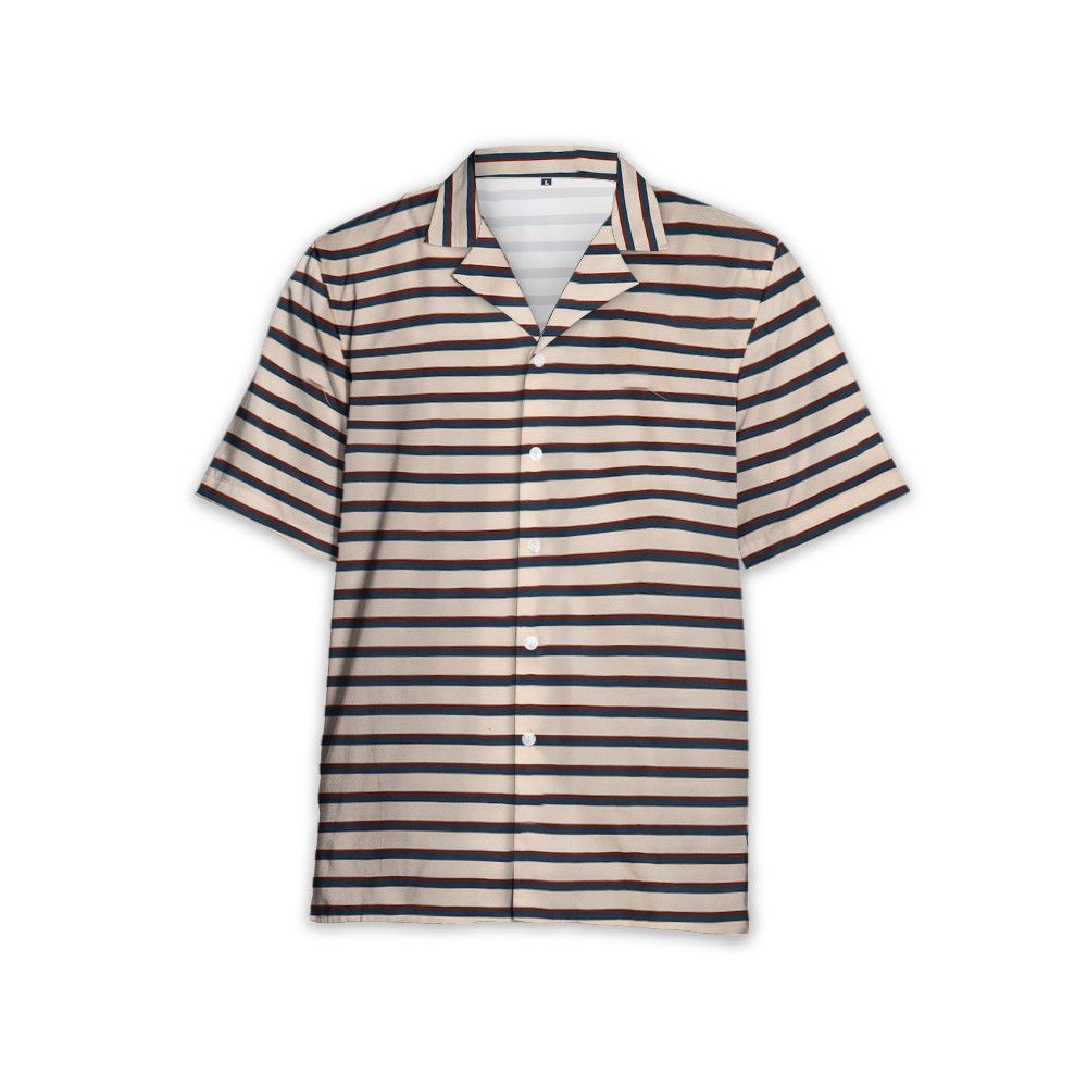 Designer Men’s Striped Cotton & Bowling Shirt Size US L / EU 52-54 / 3 - 3 Thumbnail