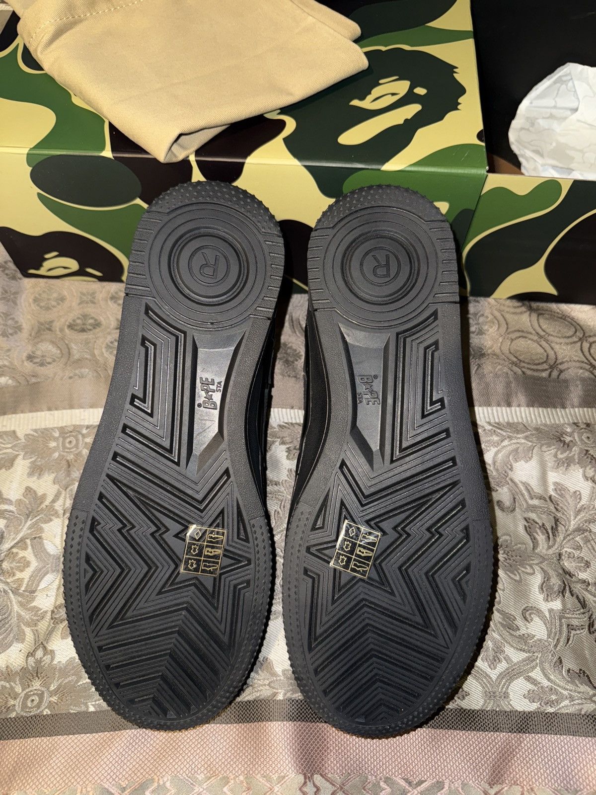 Bape Bapesta Triple Black Size US 11 / EU 44 - 6 Thumbnail