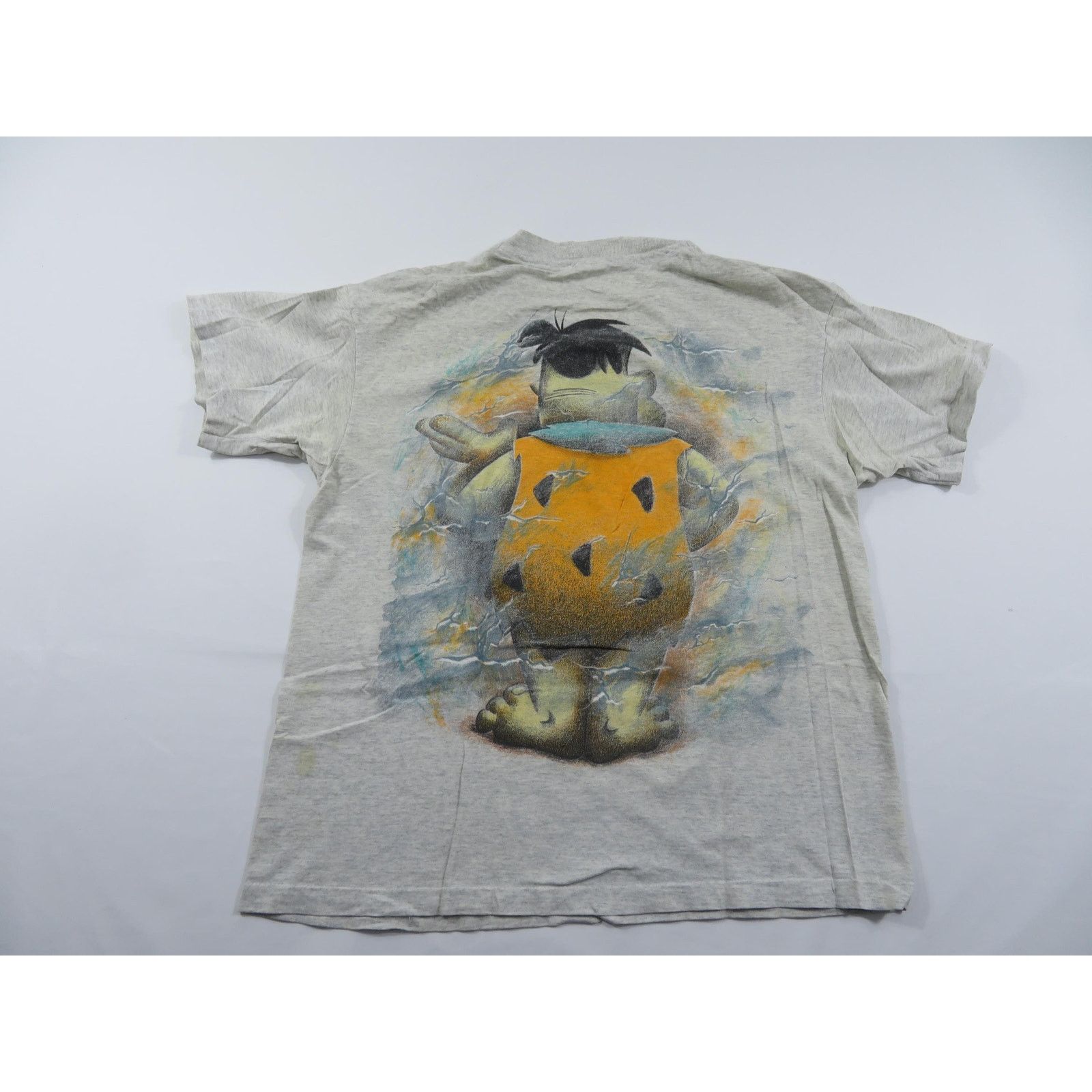 Anvil Fred Flintstone Gray T-Shirt Double Sided Sz XL 1990s Size US XL / EU 56 / 4 - 3 Thumbnail