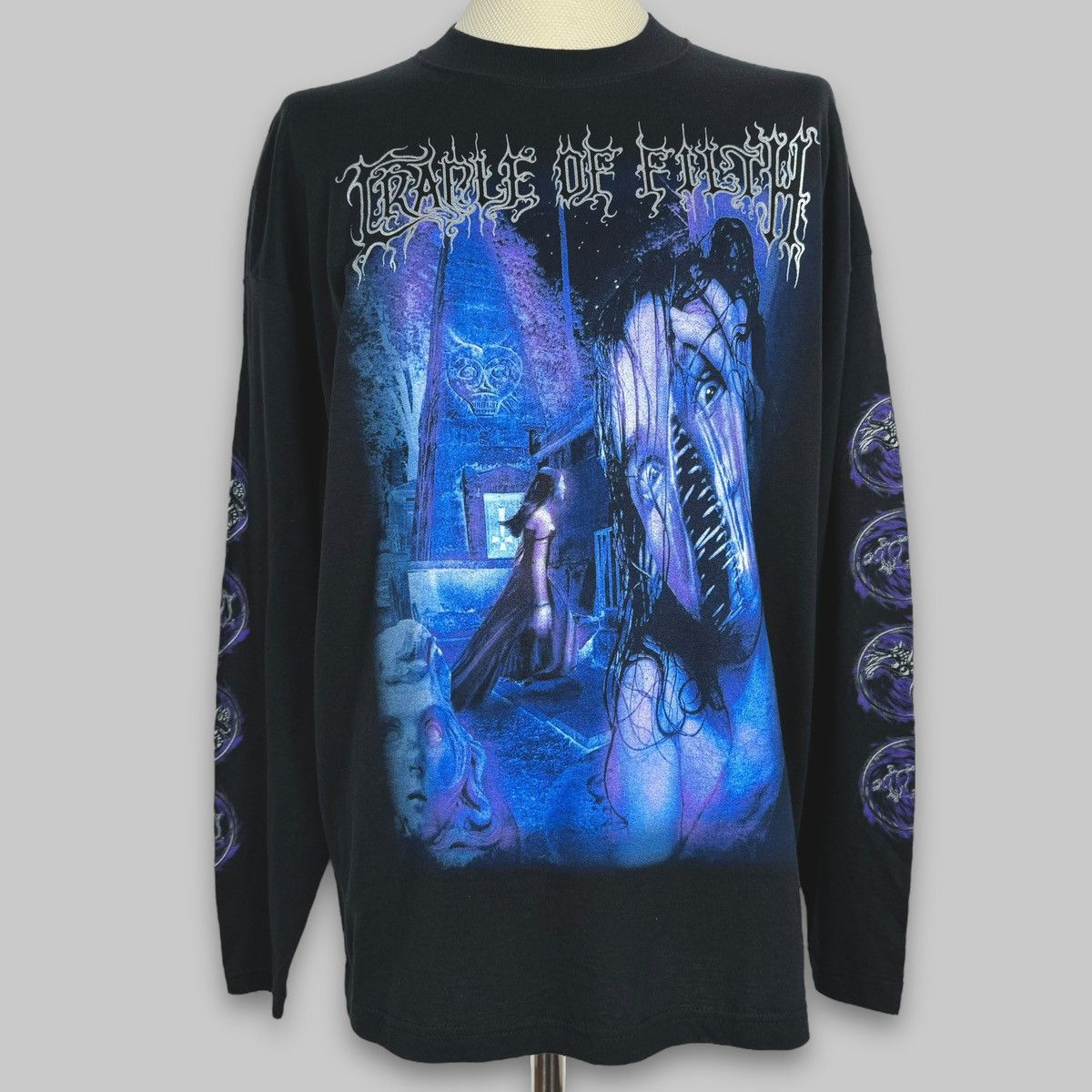 Band Tees Vintage 2000 Cradle Of Filth ‘Cthulhu Dawn’ Longsleeve Shirt Size US XL / EU 56 / 4 - 1 Thumbnail