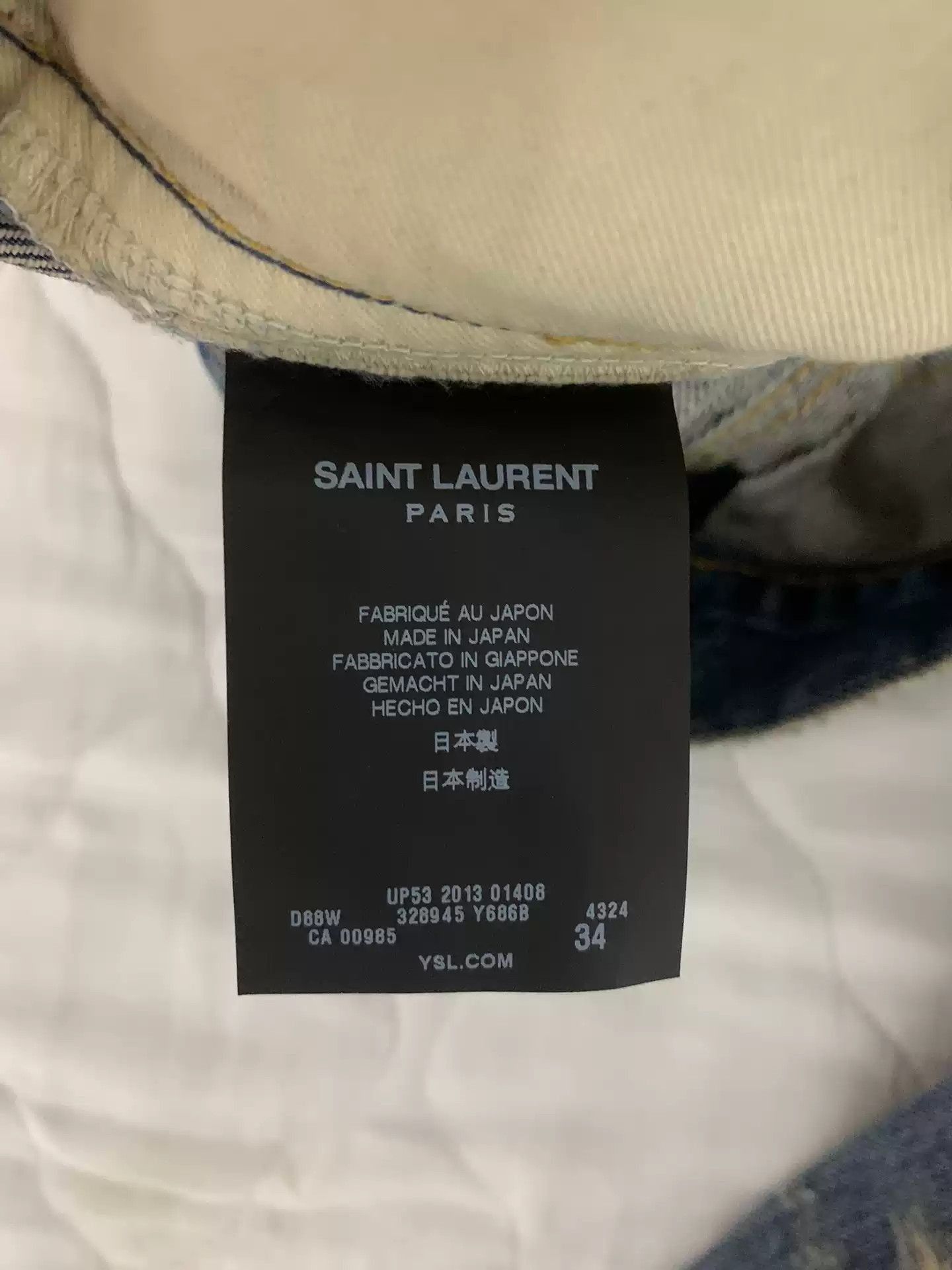 Saint Laurent Paris Saint laurent ysl show blue jeans.-2505 Size US 34 / EU 50 - 4 Thumbnail