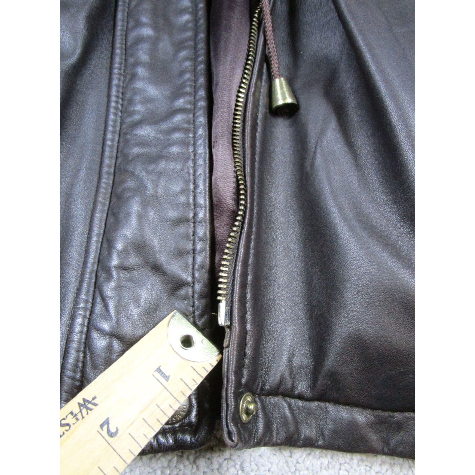 Vintage Damselle Jacket Women M Black Leather Faux Fur Thermolite Insulated Long Sleeve Zip Womens Size M / US 6-8 / IT 42-44 - 6 Thumbnail