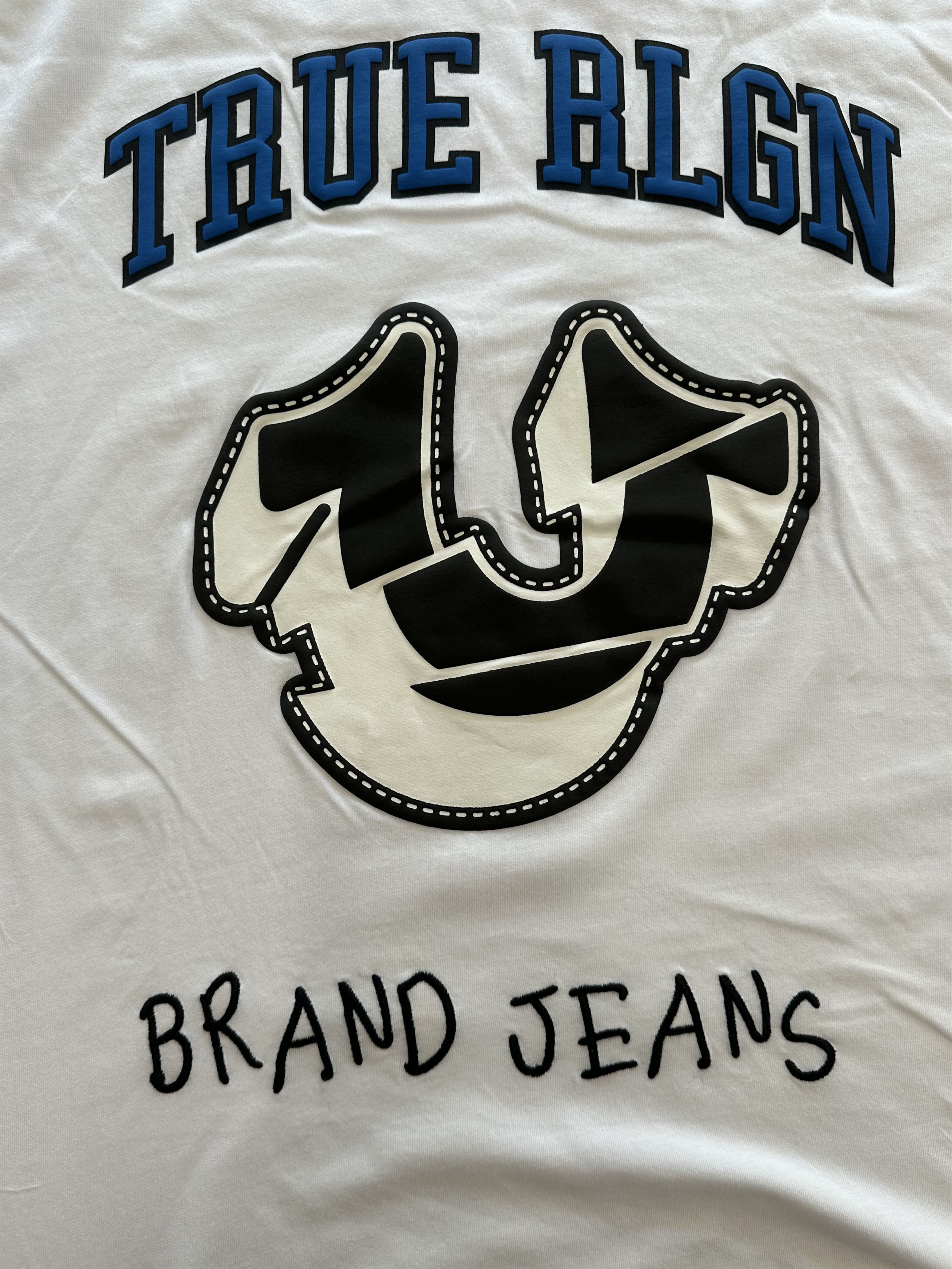 True Religion True Religion Brand Jeans Graphic White/Blue T-shirt 2XL Size US XXL / EU 58 / 5 - 2 Thumbnail