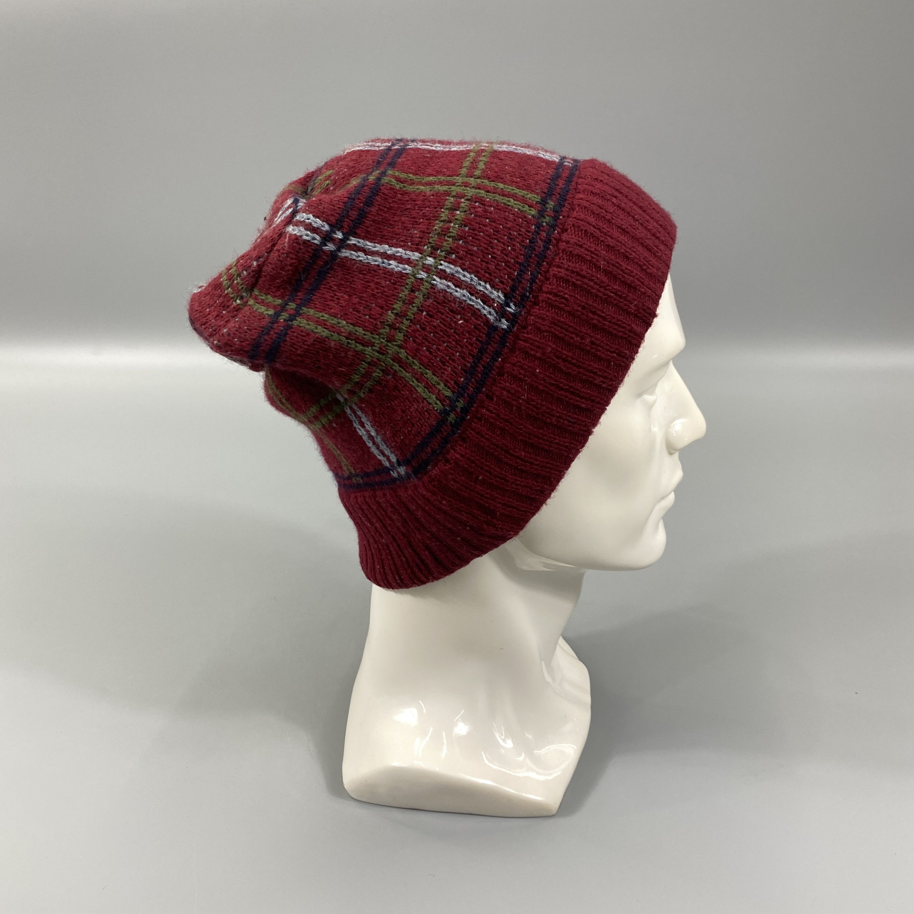 Japanese Brand Checked Snow Cap Beanie Hat -BN1111 Size ONE SIZE - 3 Thumbnail