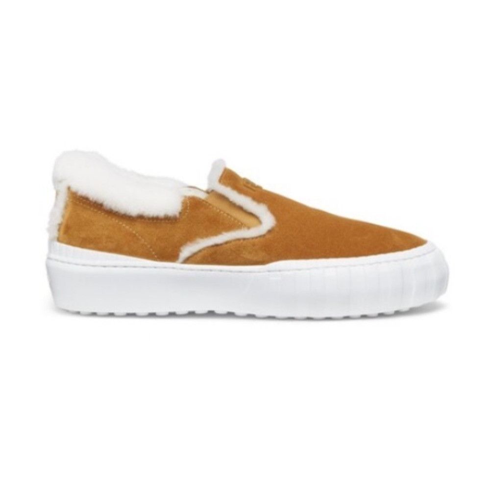 image of Fendi O1W1Db11223 Low-Top Sneakers In Brown White, Men's (Size 8)